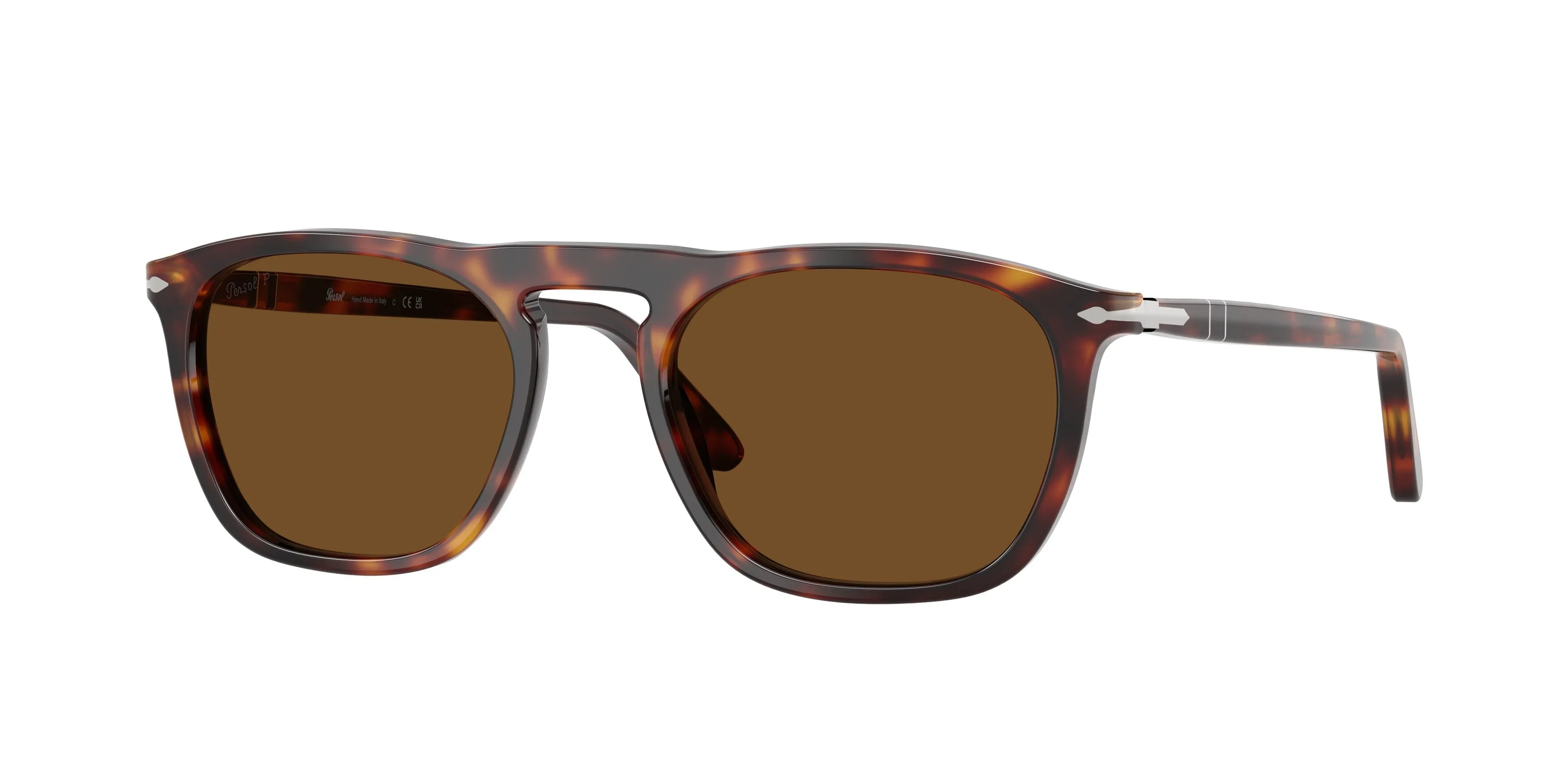 Persol PO3391S GAE 24/57 Occhiali da sole Acetato Tartaruga Marrone Squadrata Polarizzata - immagine 1