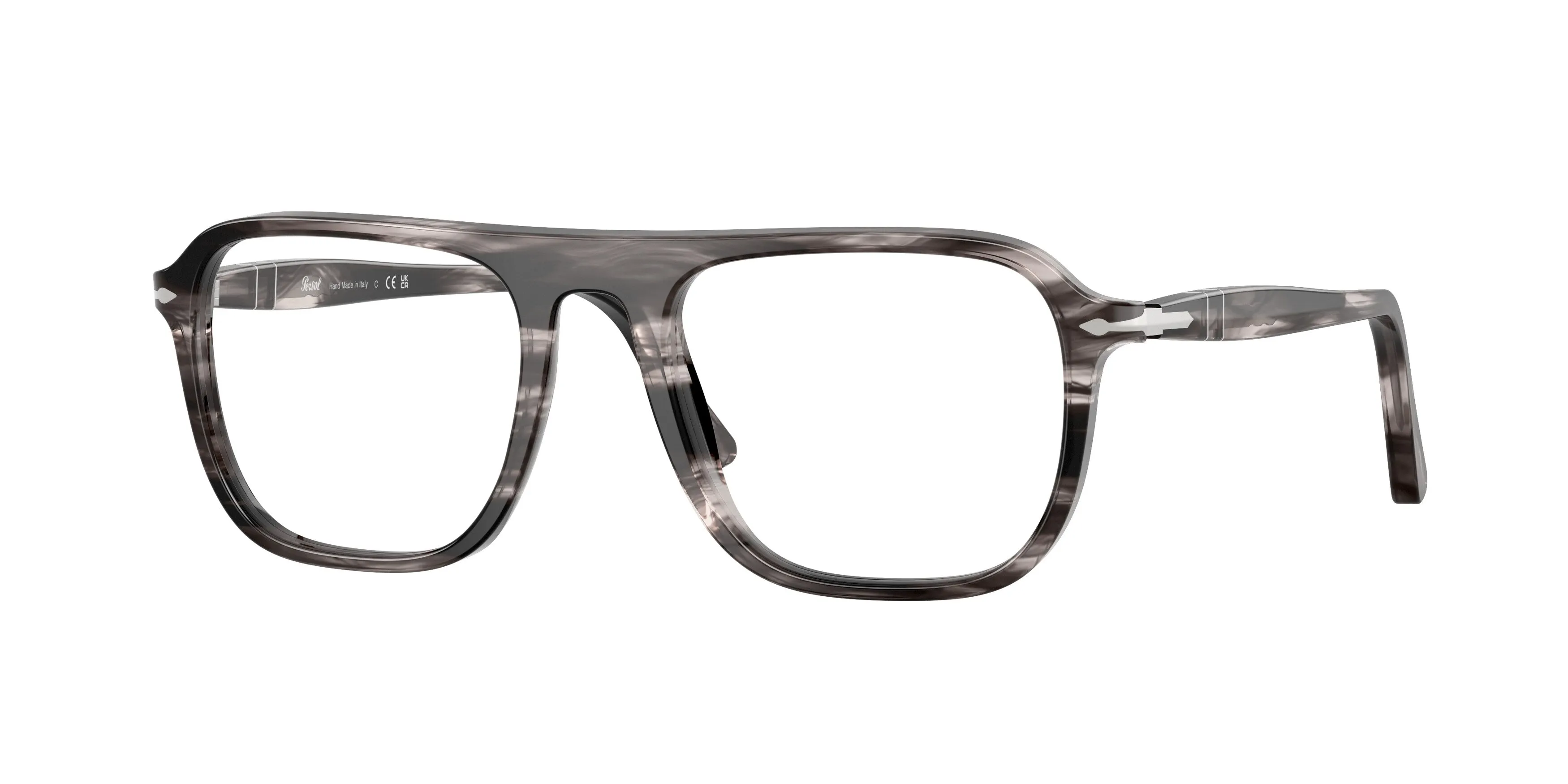 Persol PO3359V JACQUES 1238 Montature da vista Acetato Nero Trasparente Squadrata Normale - immagine 1