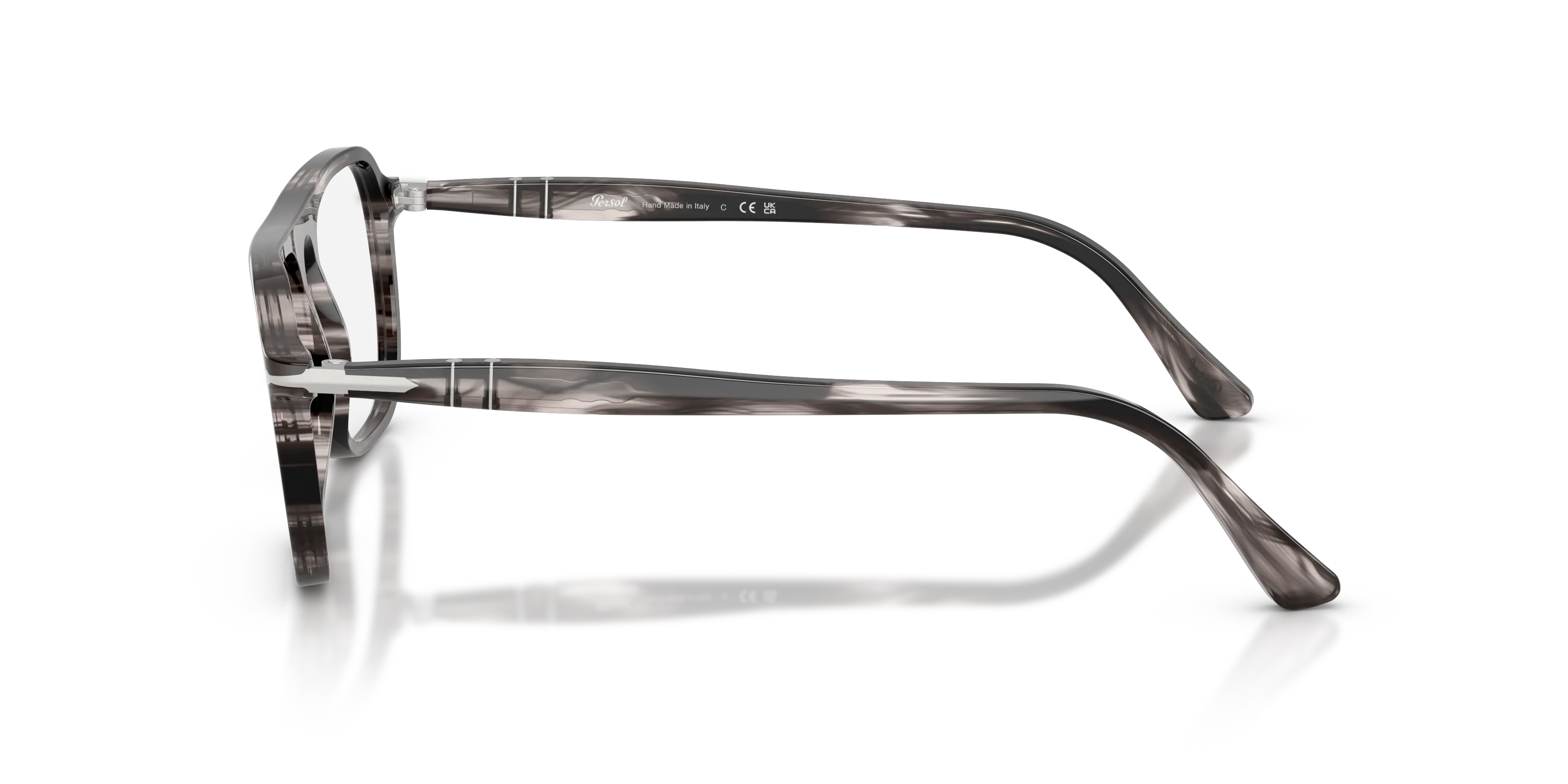 Persol PO3359V JACQUES 1238 Montature da vista Acetato Nero Trasparente Squadrata Normale - immagine 4