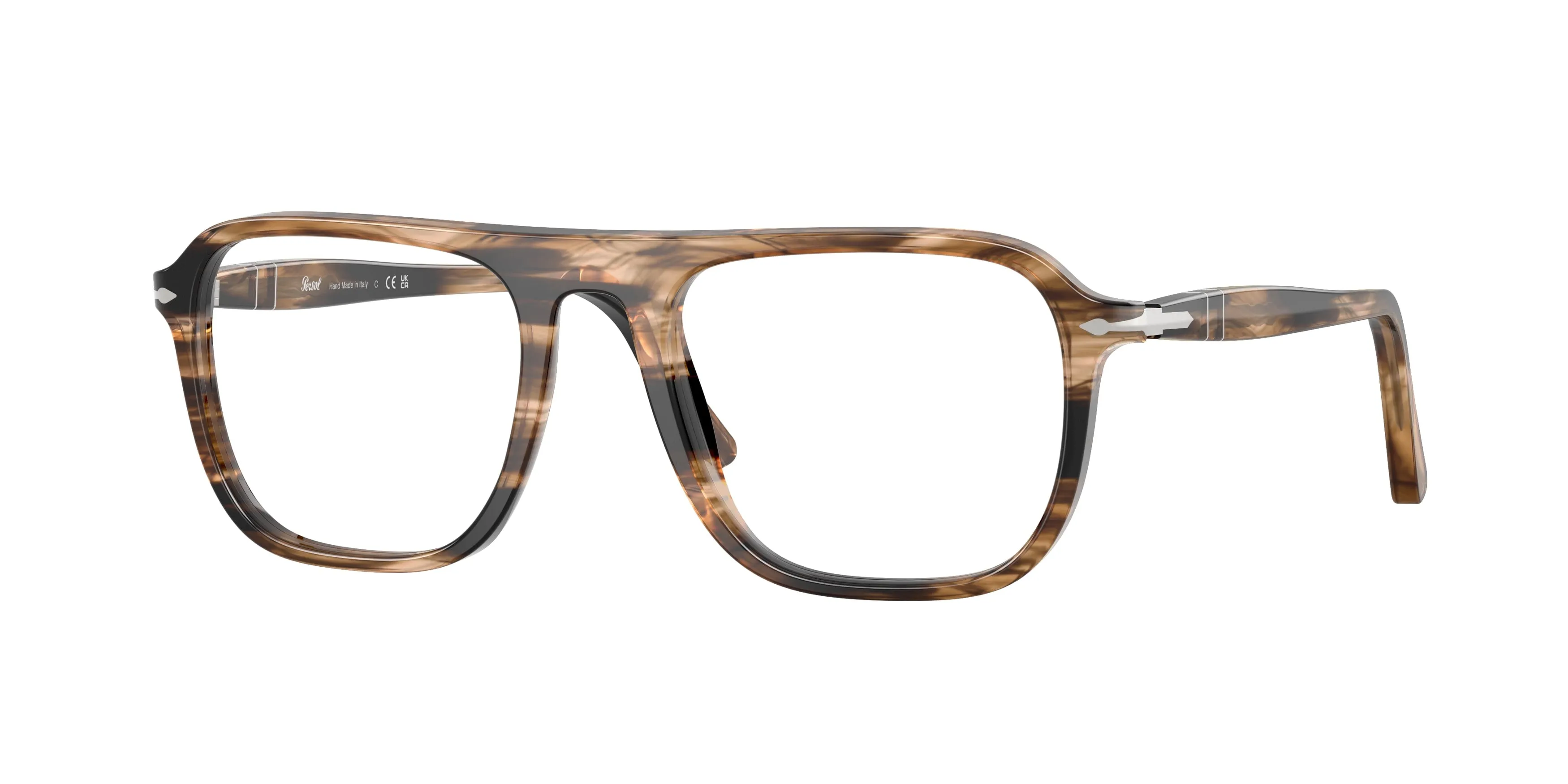 Persol PO3359V JACQUES 1236 Montature da vista Acetato Nero Trasparente Squadrata Normale - immagine 1
