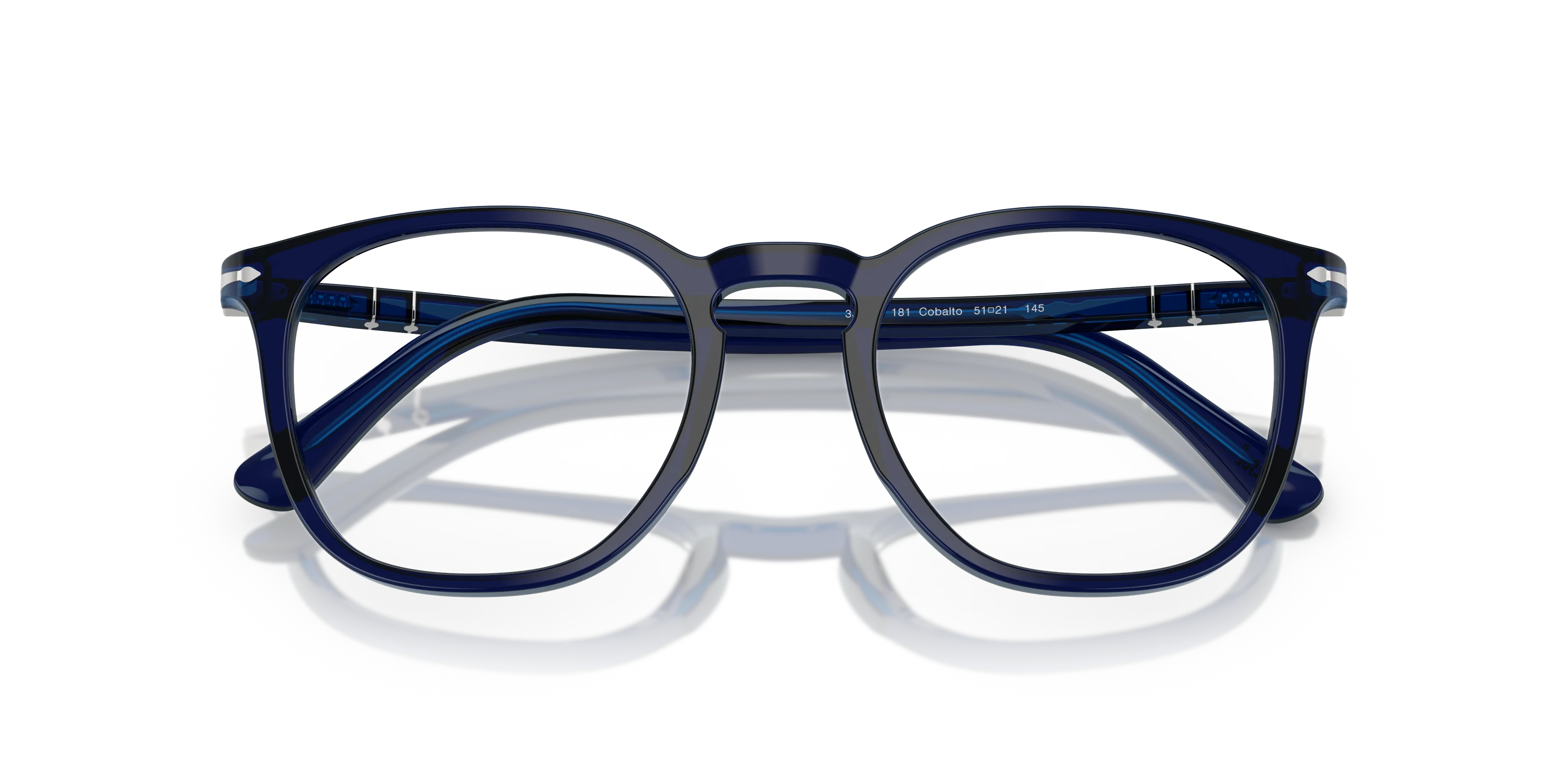 Persol PO3318V 181 Montature da vista Acetato Blu Trasparente Pantos Normale - immagine 2