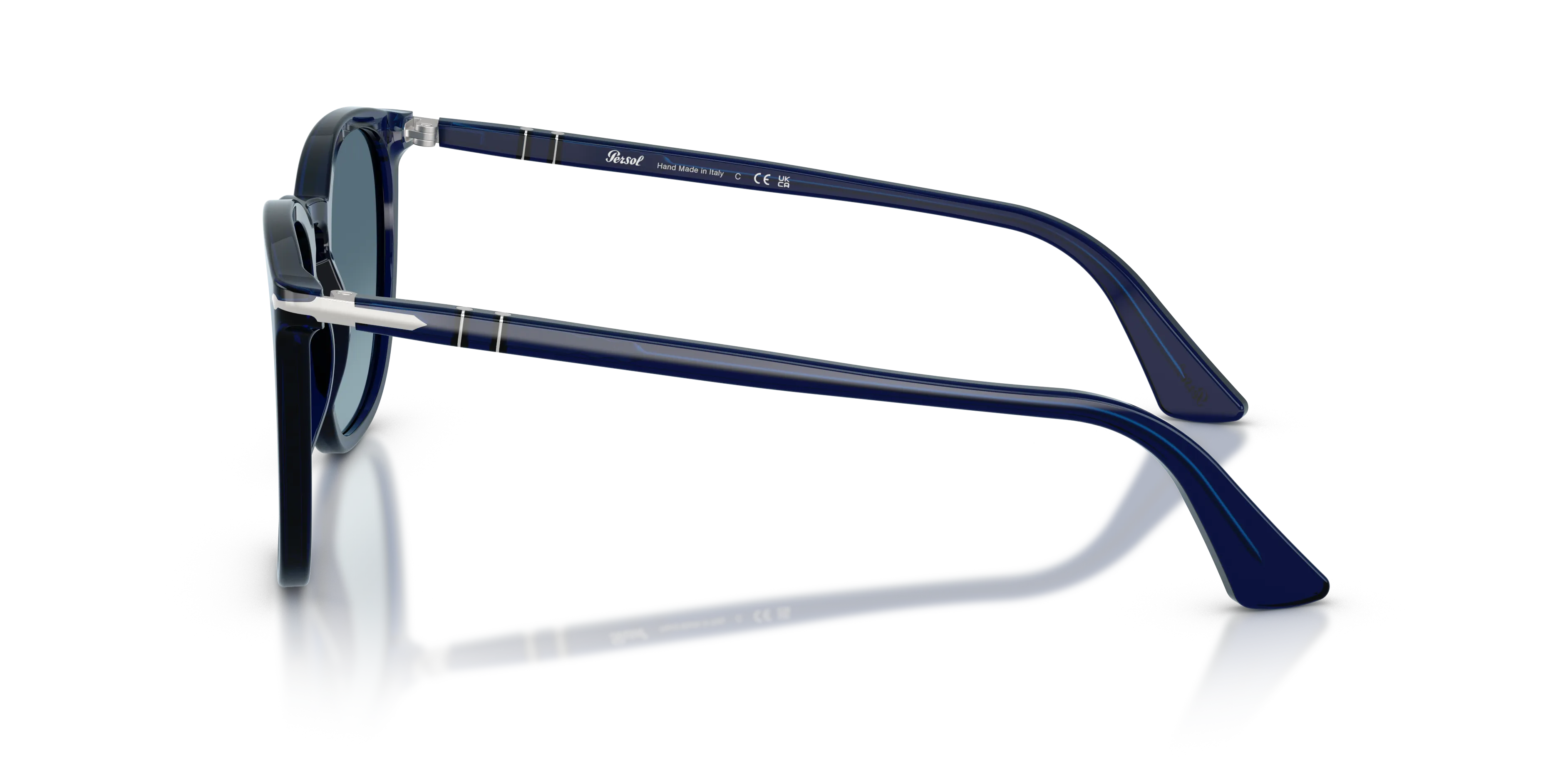 Persol PO3316S 181/Q8 Occhiali da sole Acetato Blu Blu Rotonda Normale Sfumato - immagine 4