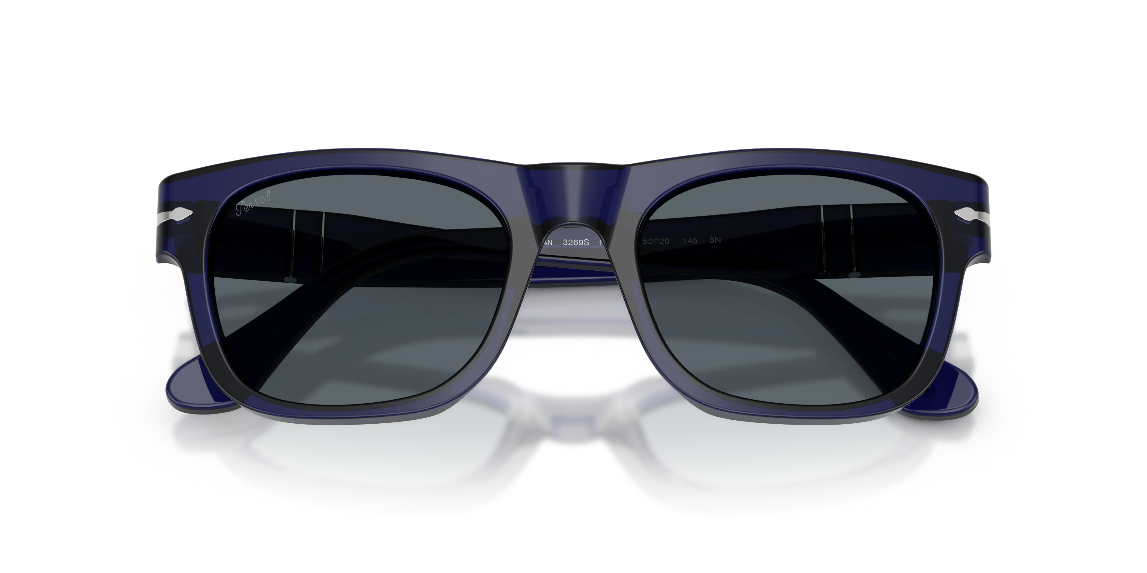 Persol PO3269S 181/R5 Occhiali da sole Acetato Blu Blu Squadrata Normale - immagine 2