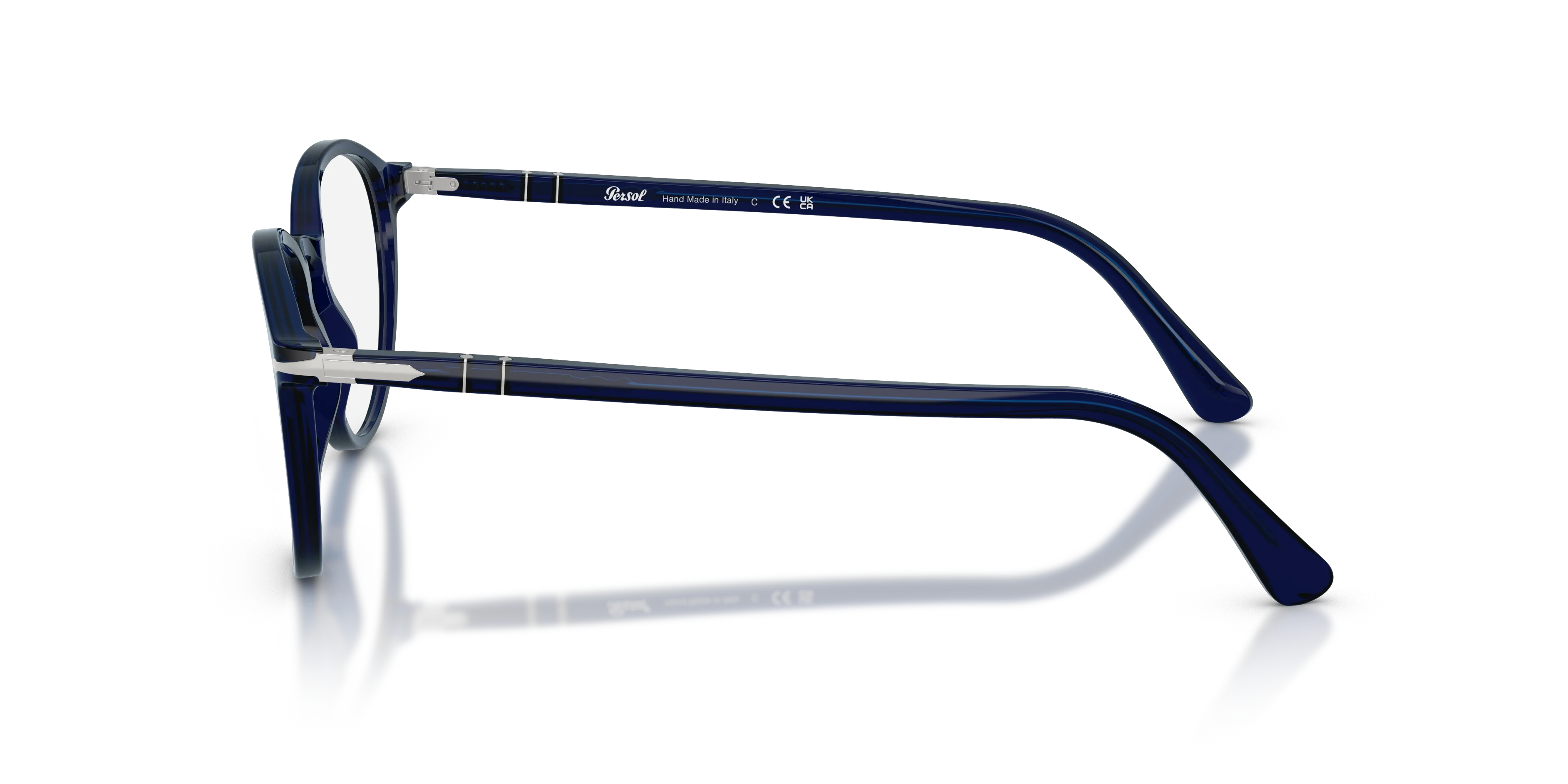 Persol PO3218V 181 Montature da vista Acetato Blu Trasparente Pantos Normale - immagine 4