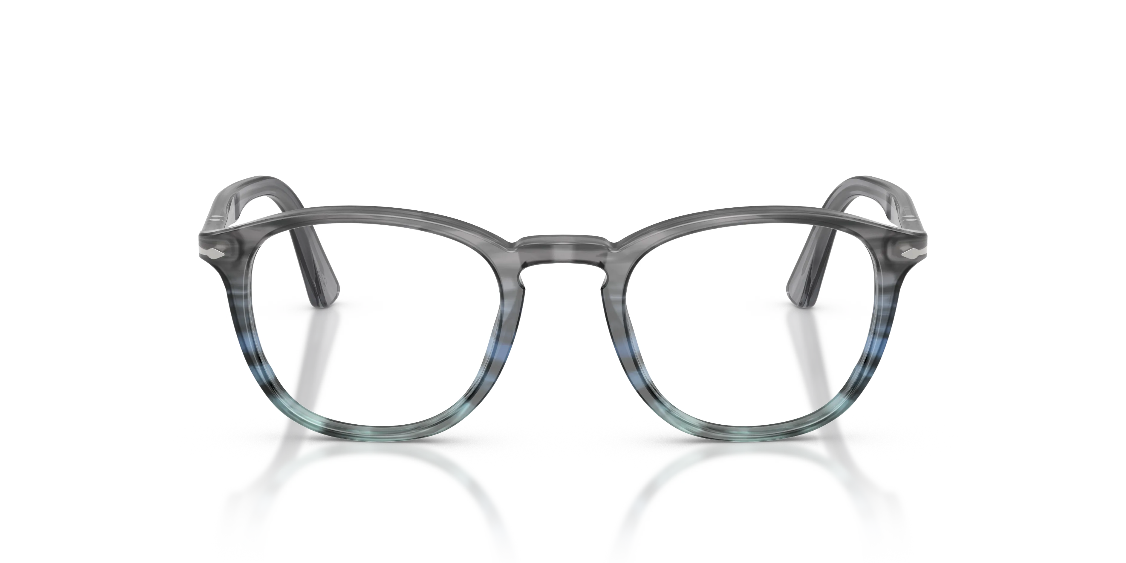 Persol PO3143V 1205 Montature da vista Acetato Grigio Trasparente Rotonda Normale - immagine 3