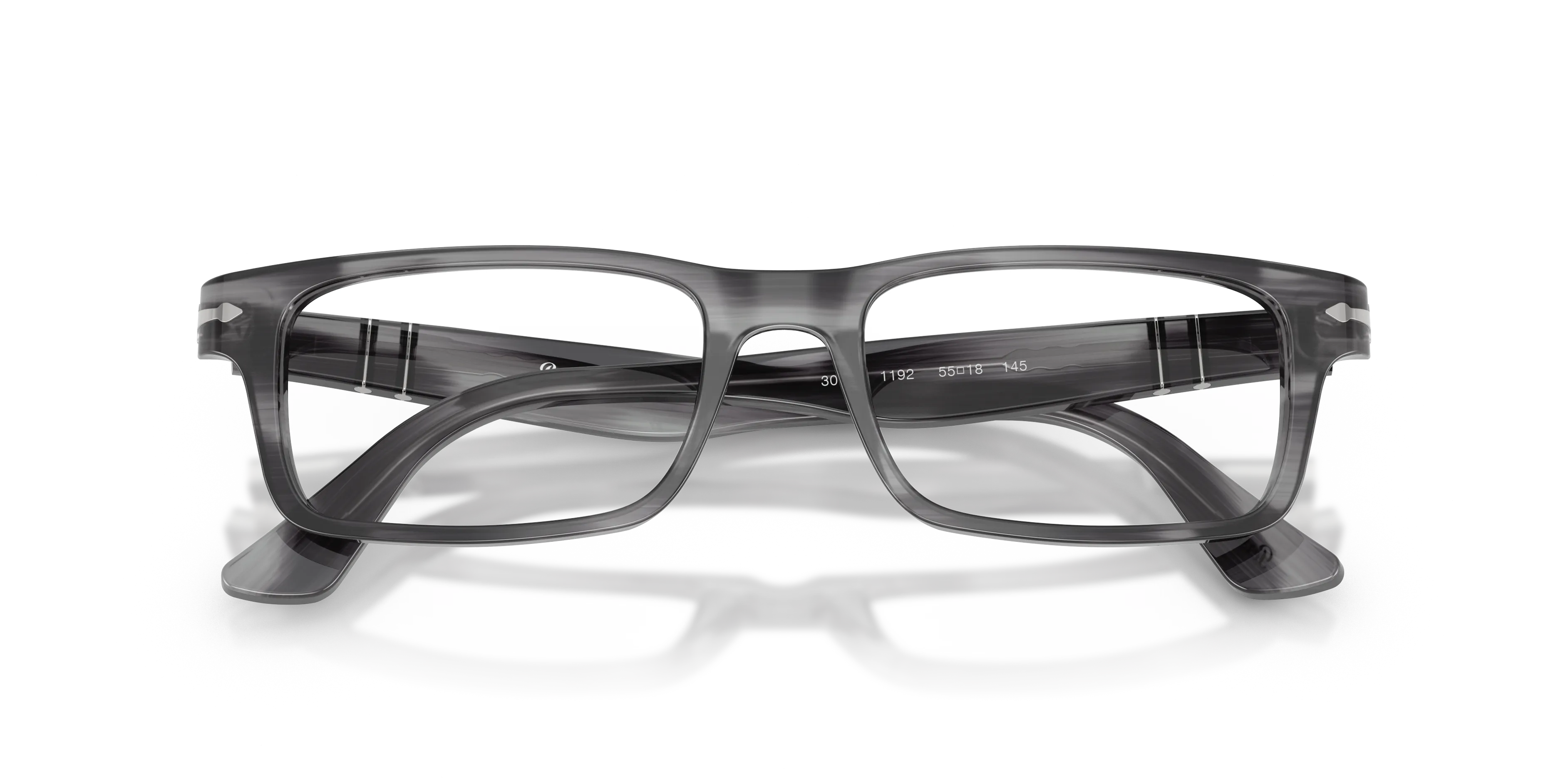 Persol PO3050V 1192 Montature da vista Acetato Grigio Trasparente Squadrata Normale - immagine 2