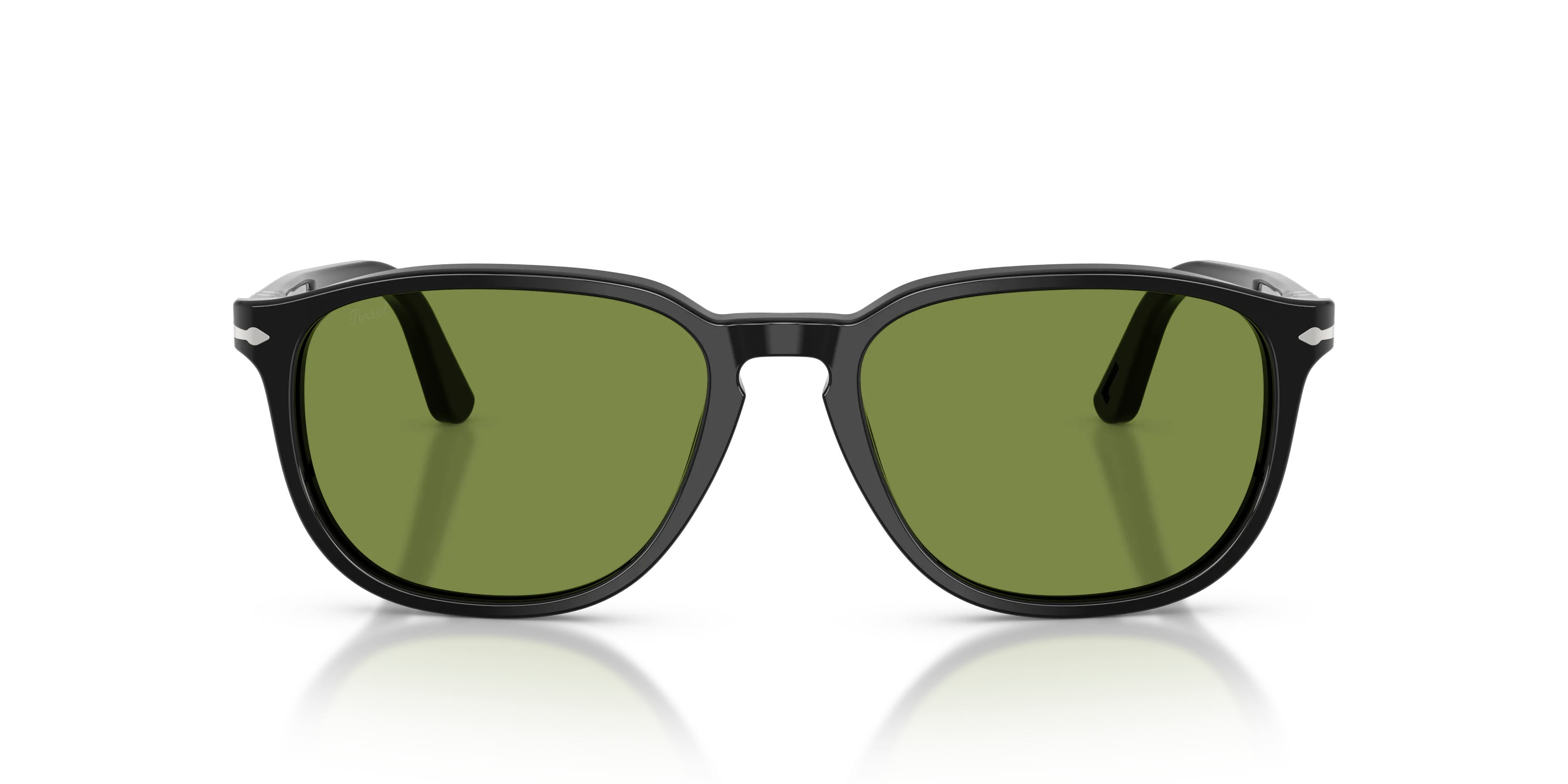 Persol PO3019S 95/4E Occhiali da sole Acetato Nero Verde Squadrata Normale - immagine 3