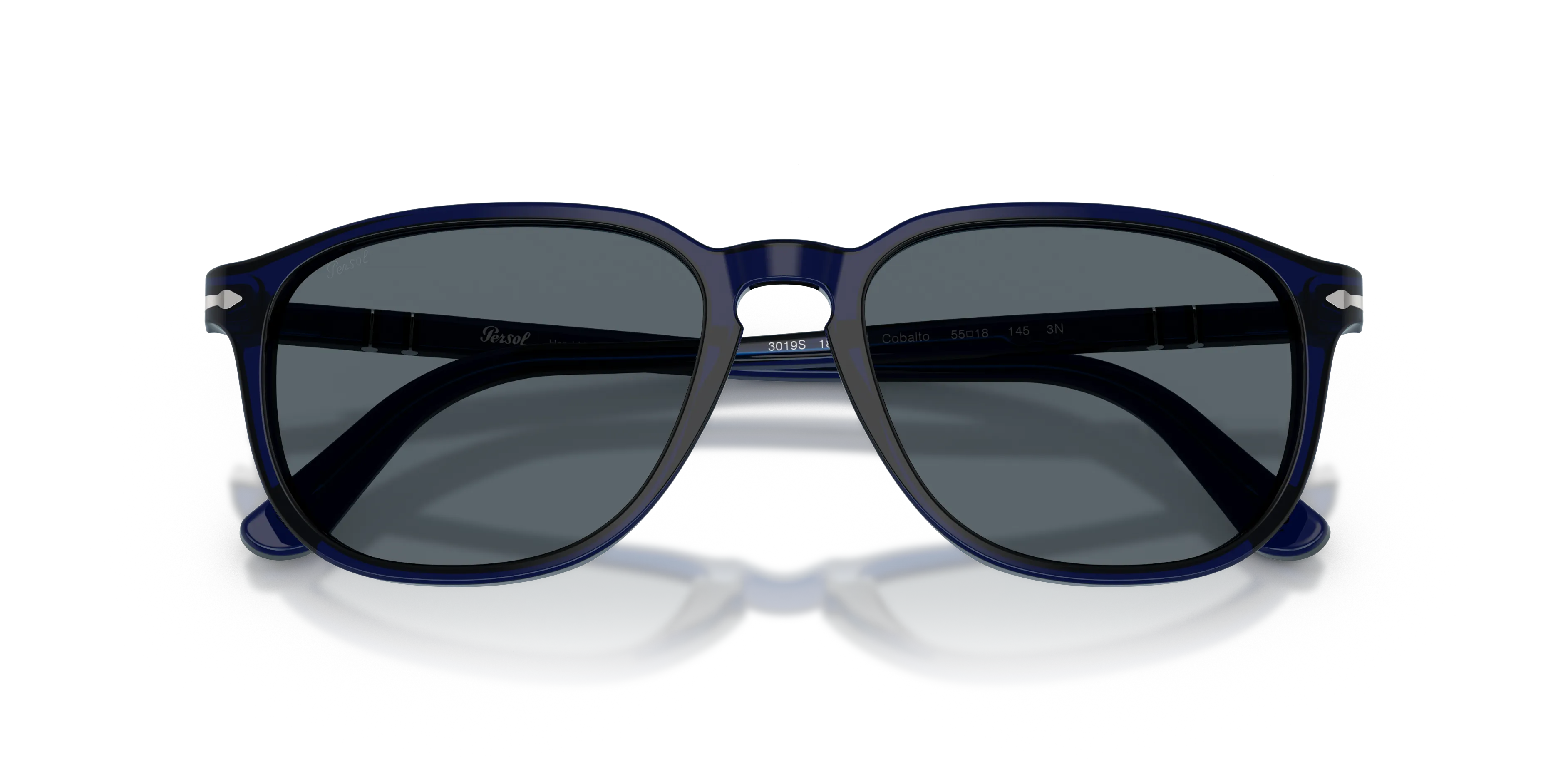 Persol PO3019S 181/R5 Occhiali da sole Acetato Blu Blu Squadrata Normale - immagine 2