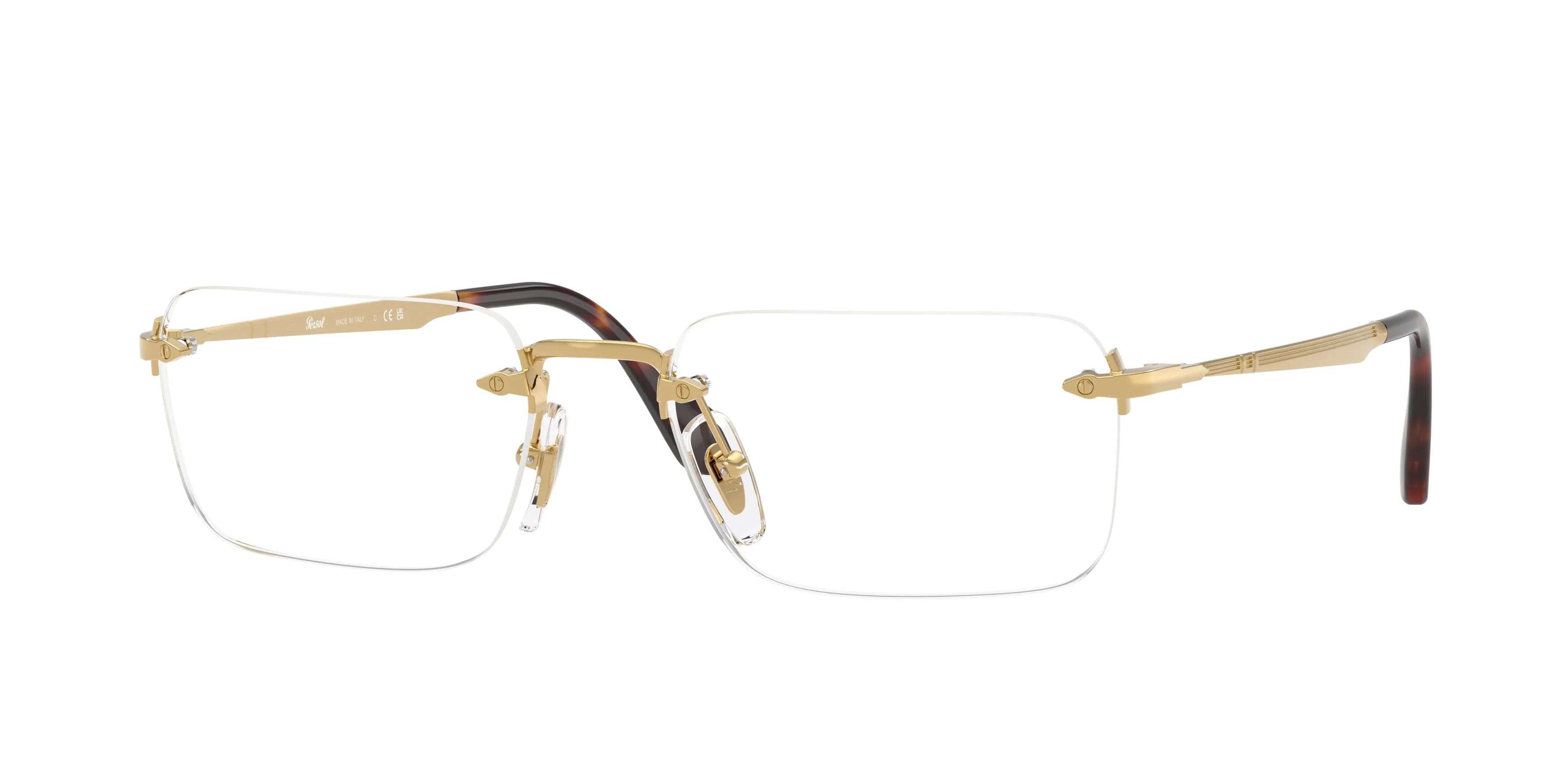 Persol PO1030V LUC 515 Montature da vista Metallo Oro Trasparente Squadrata Normale - immagine 1