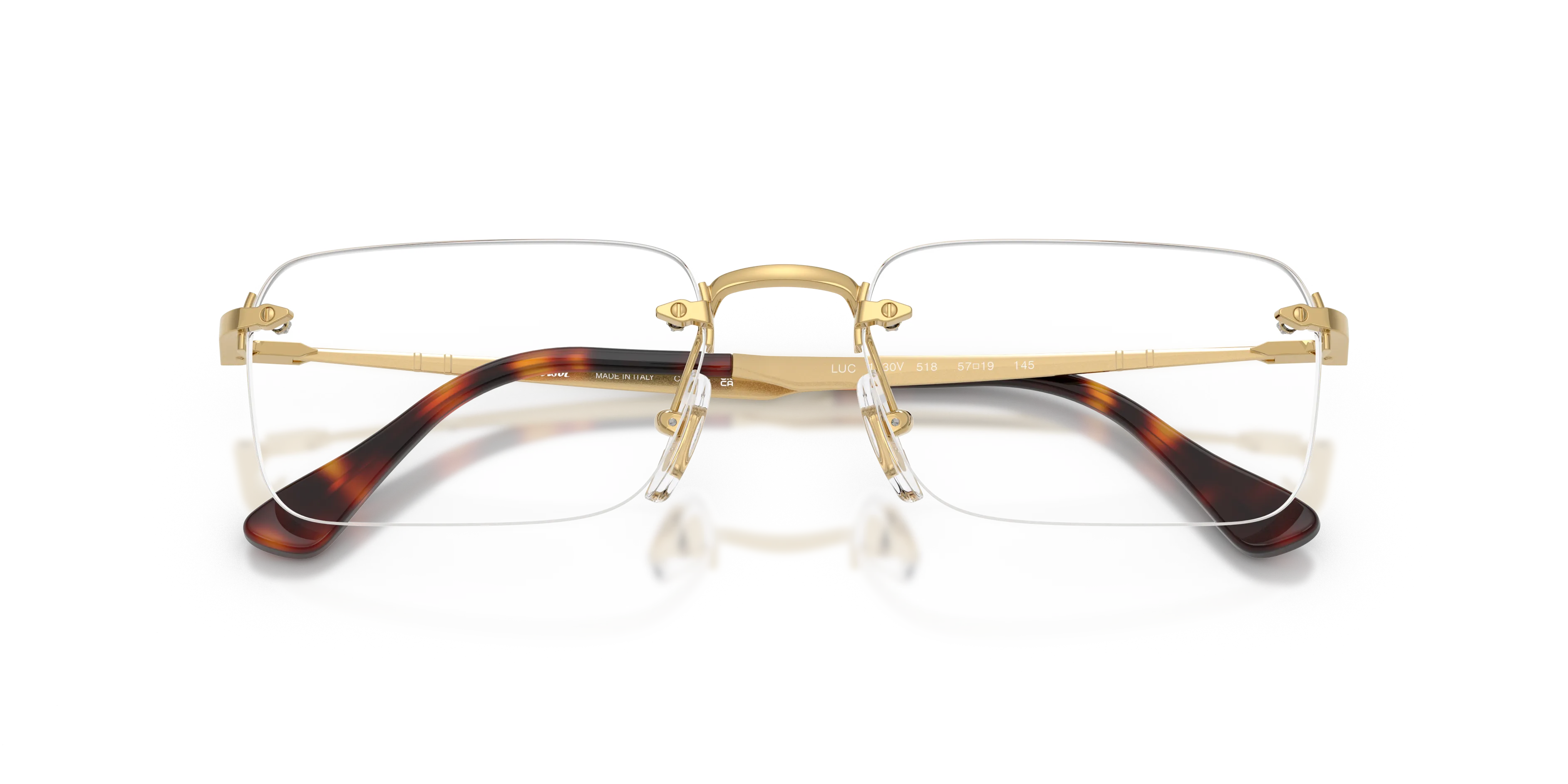 Persol PO1030V LUC 515 Montature da vista Metallo Oro Trasparente Squadrata Normale - immagine 2