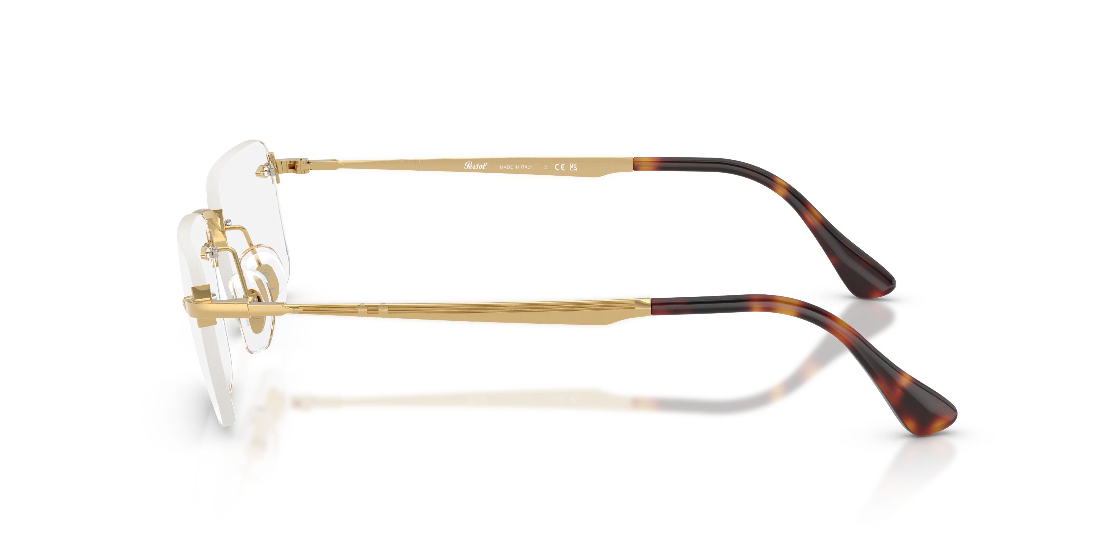 Persol PO1030V LUC 515 Montature da vista Metallo Oro Trasparente Squadrata Normale - immagine 4