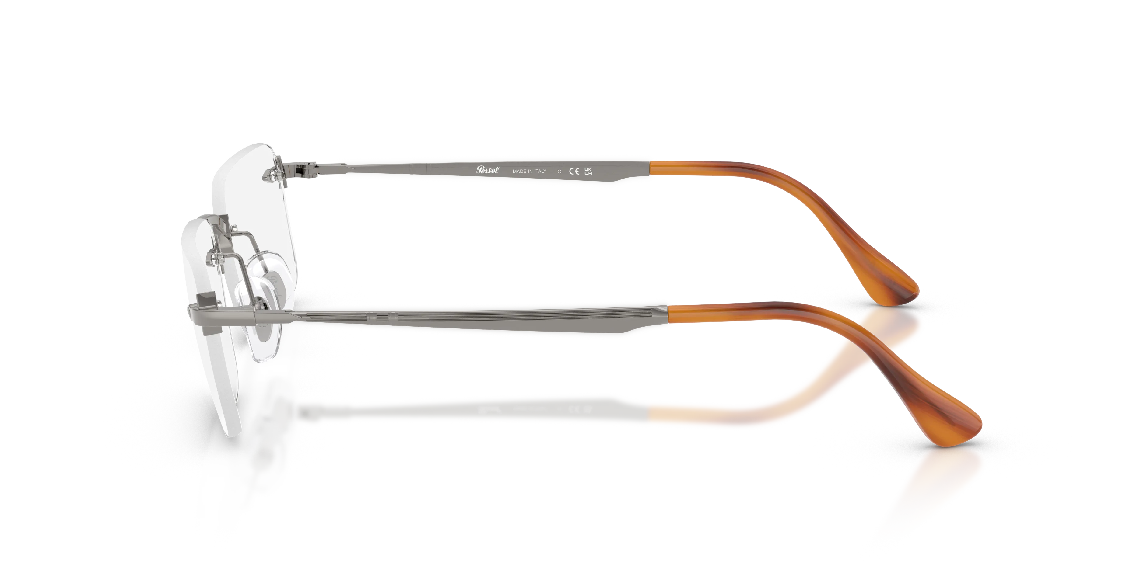 Persol PO1030V LUC 513 Montature da vista Metallo Grigio Trasparente Squadrata Normale - immagine 4