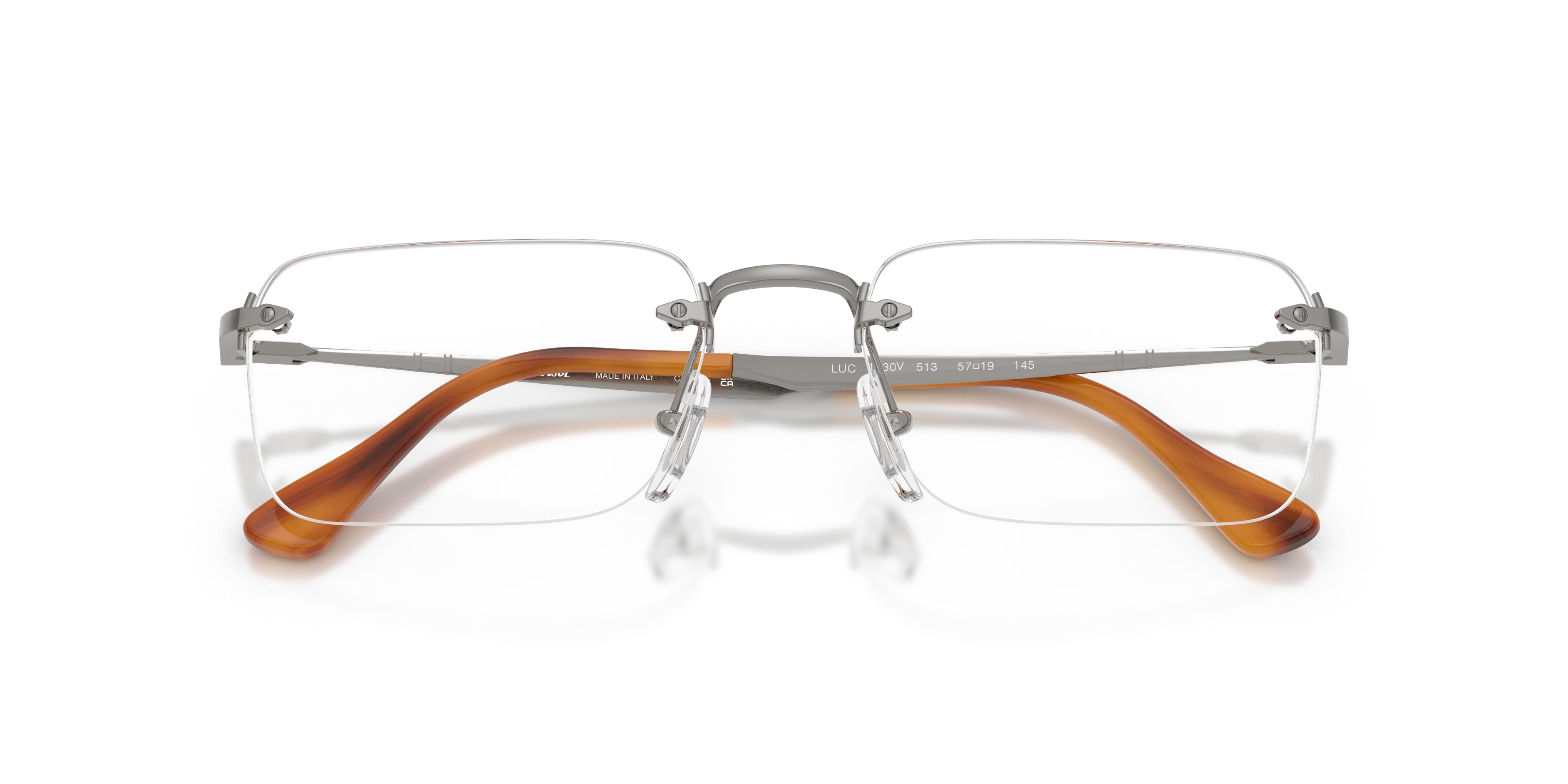 Persol PO1030V LUC 513 Montature da vista Metallo Grigio Trasparente Squadrata Normale - immagine 2