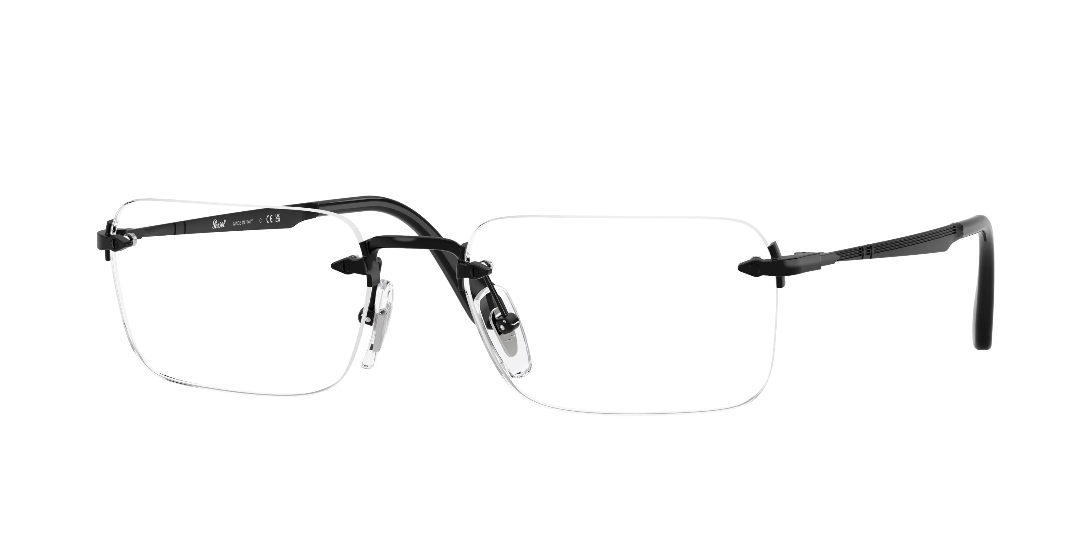 Persol PO1030V LUC 1078 Montature da vista Metallo Nero Trasparente Squadrata Normale - immagine 1