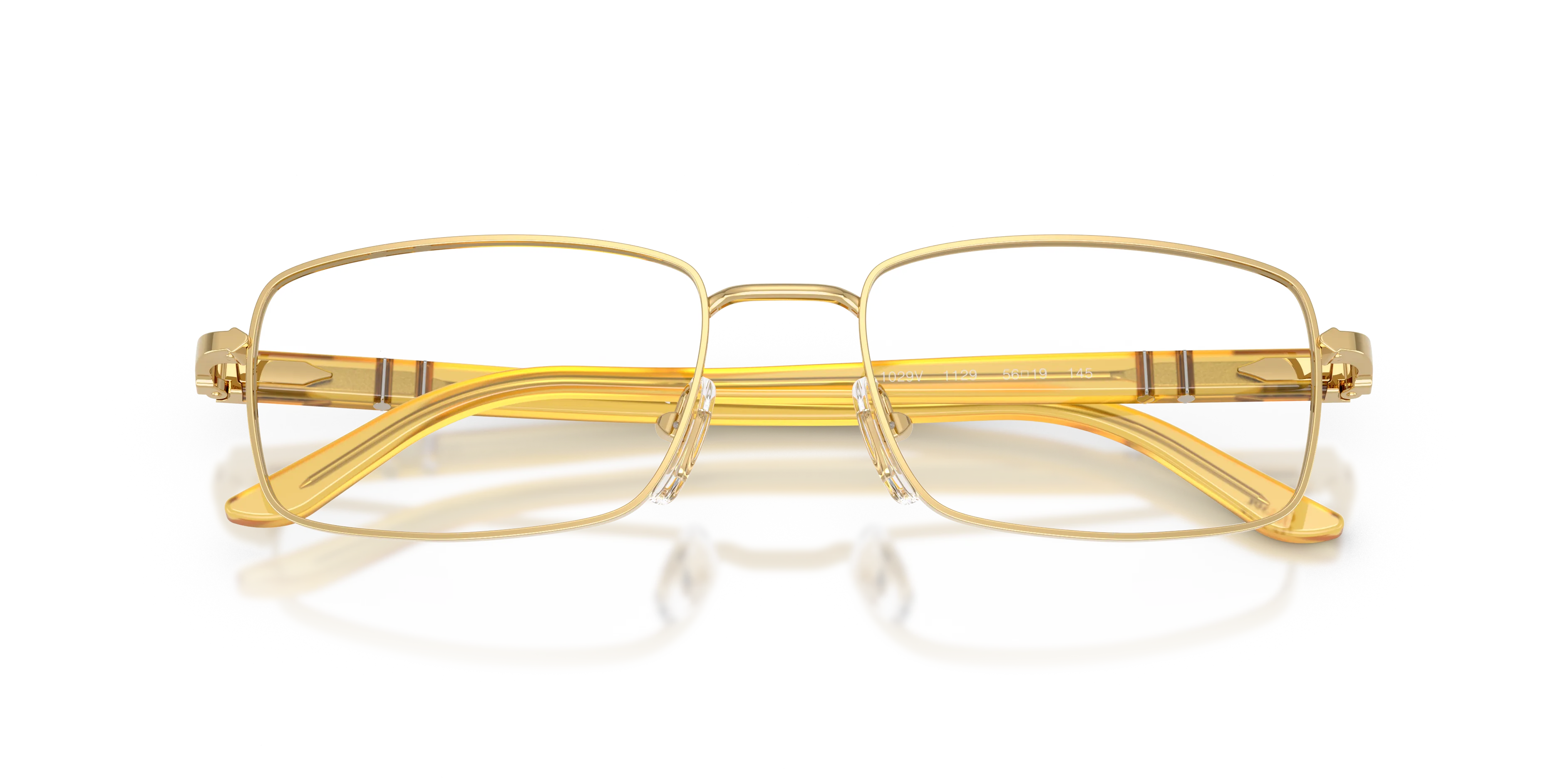 Persol PO1029V 1129 Montature da vista Metallo Oro Trasparente Pillow Normale - immagine 2