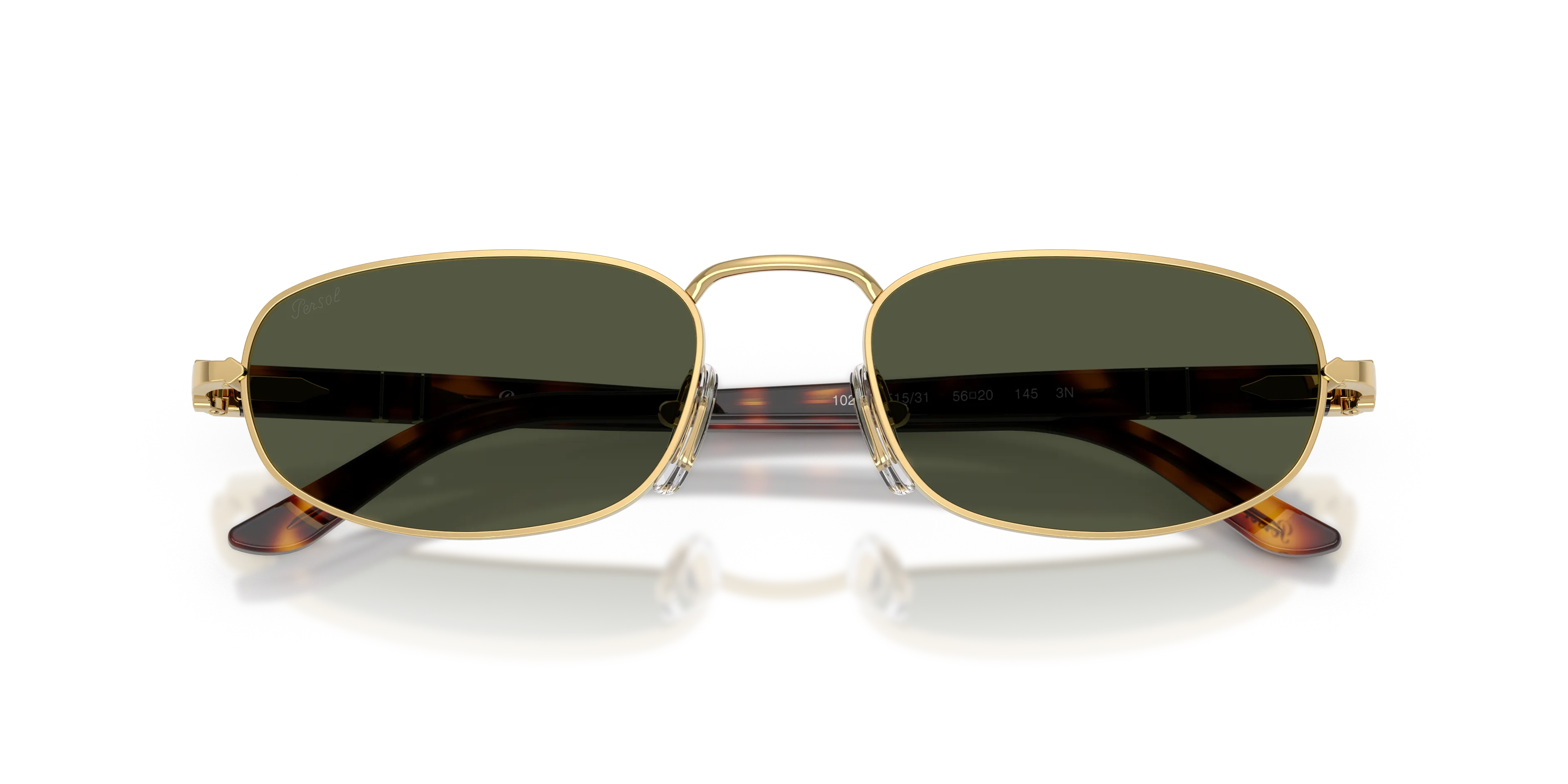 Persol PO1028S 515/31 Occhiali da sole Metallo Oro Verde Pillow Normale - immagine 2