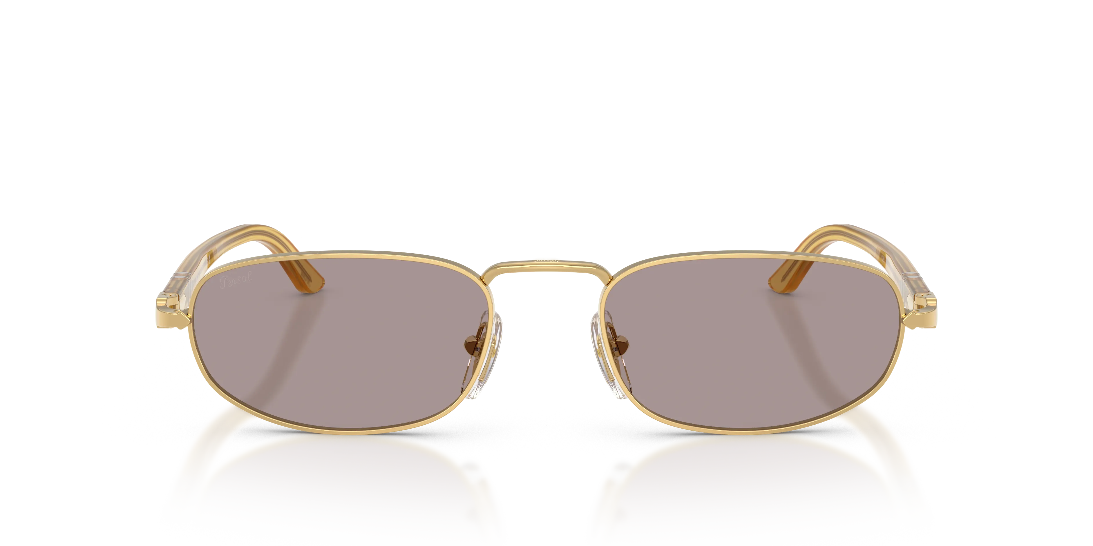 Persol PO1028S 112953 Occhiali da sole Metallo Oro Viola Pillow Normale - immagine 3