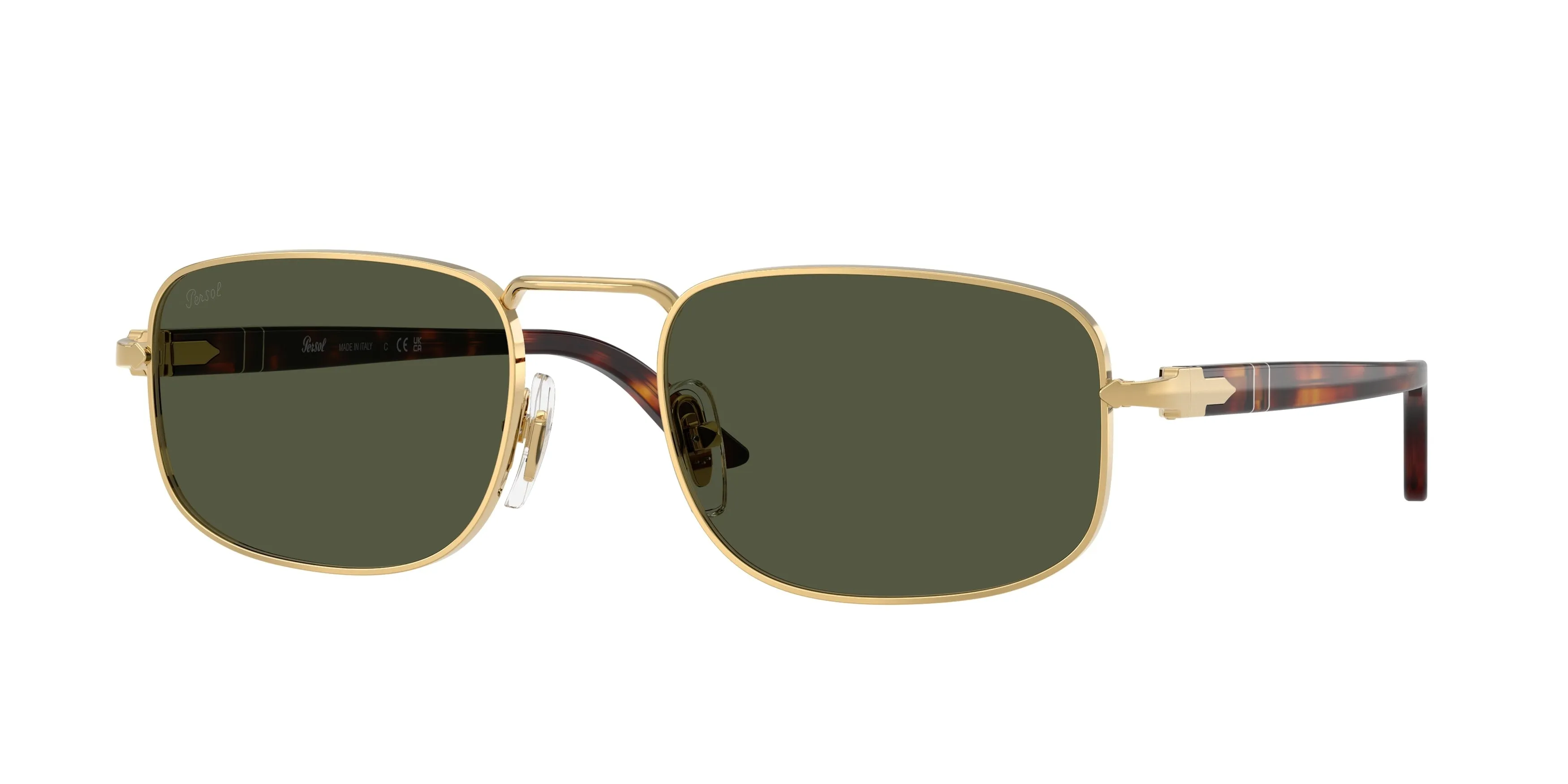 Persol PO1027S 515/31 Occhiali da sole Metallo Oro Verde Pillow Normale - immagine 1