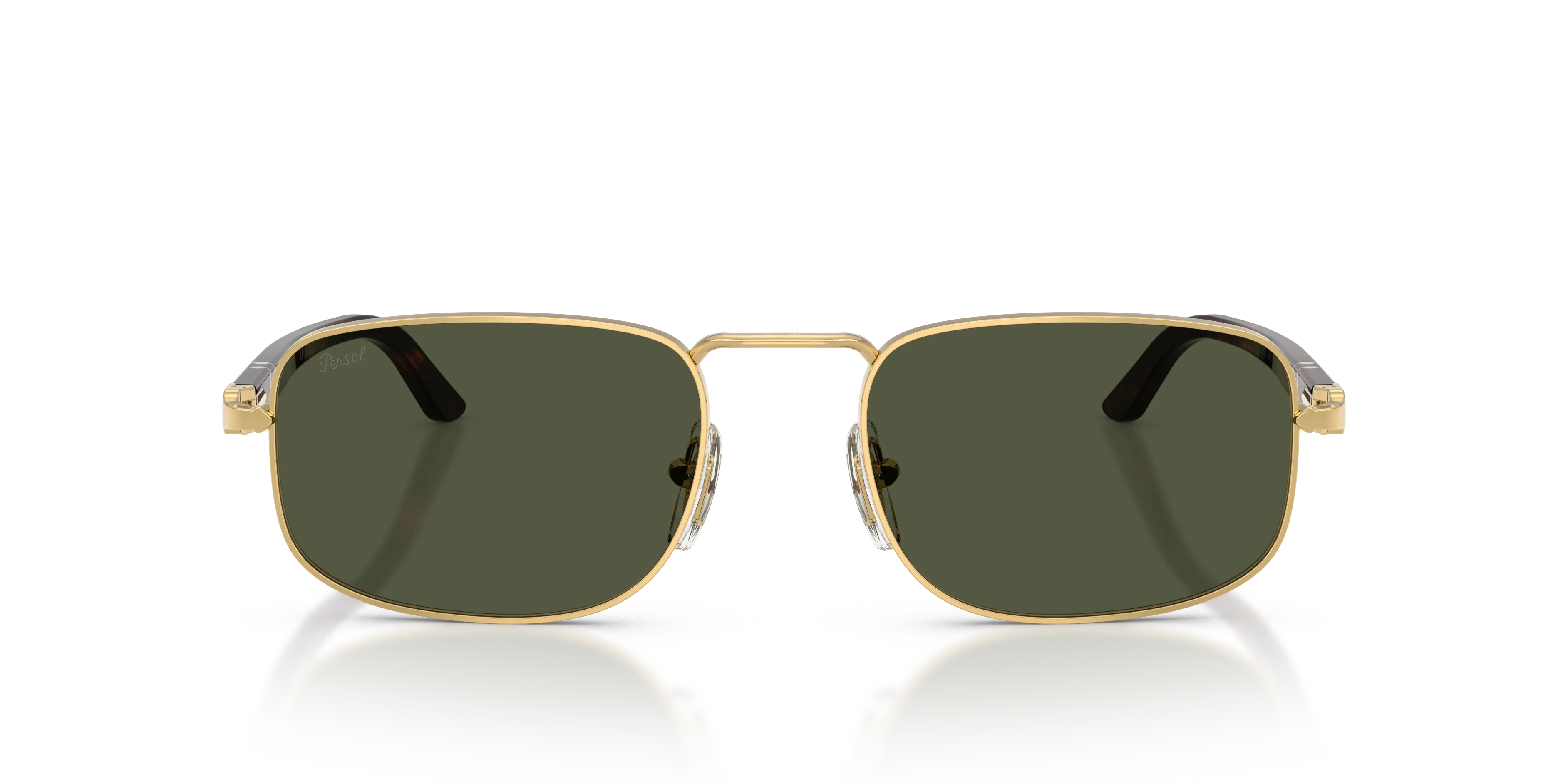 Persol PO1027S 515/31 Occhiali da sole Metallo Oro Verde Pillow Normale - immagine 3