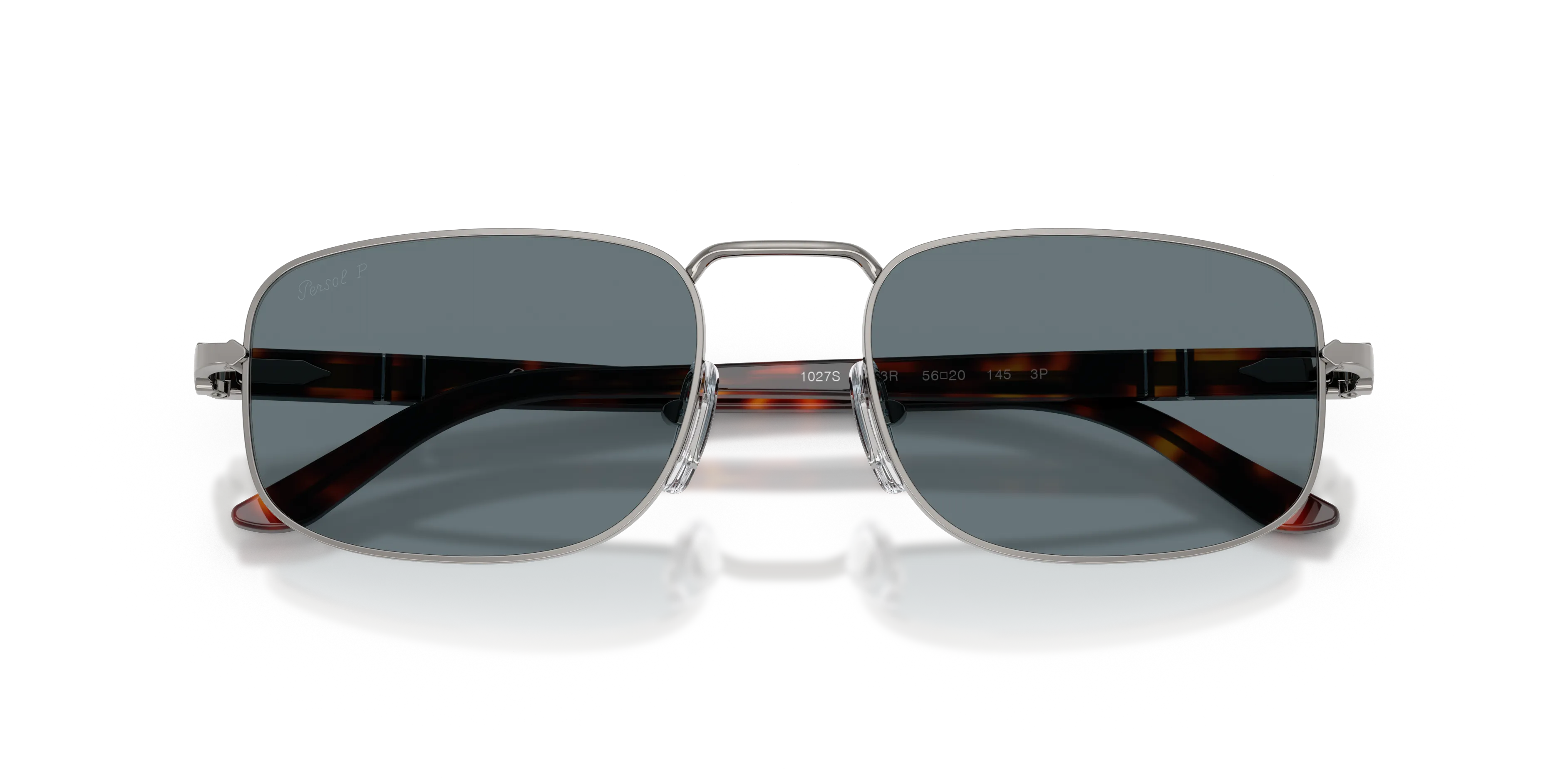 Persol PO1027S 513/3R Occhiali da sole Metallo Grigio Blu Pillow Polarizzata - immagine 2