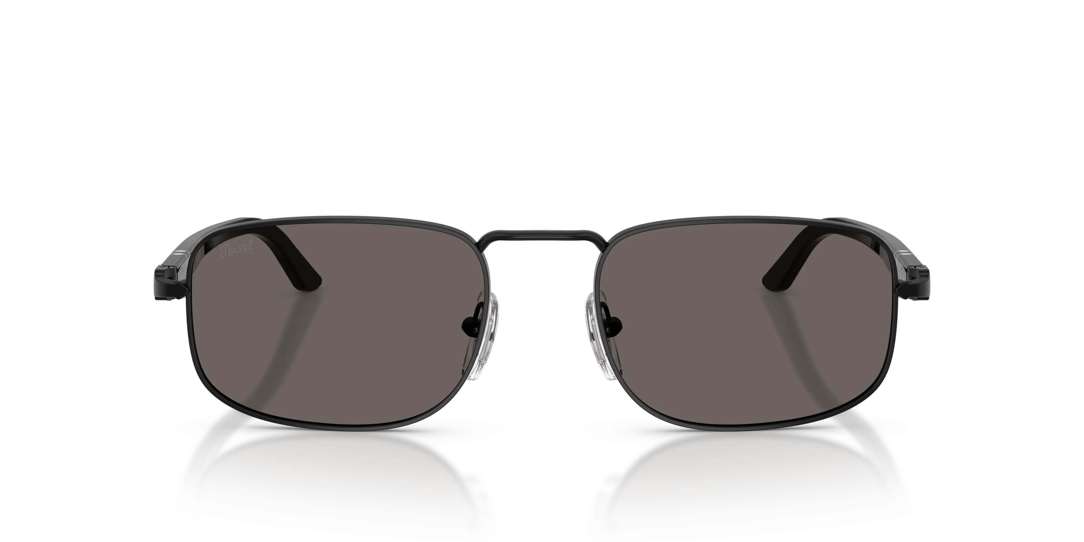 Persol PO1027S 1078B1 Occhiali da sole Metallo Nero Grigio Pillow Normale - immagine 3