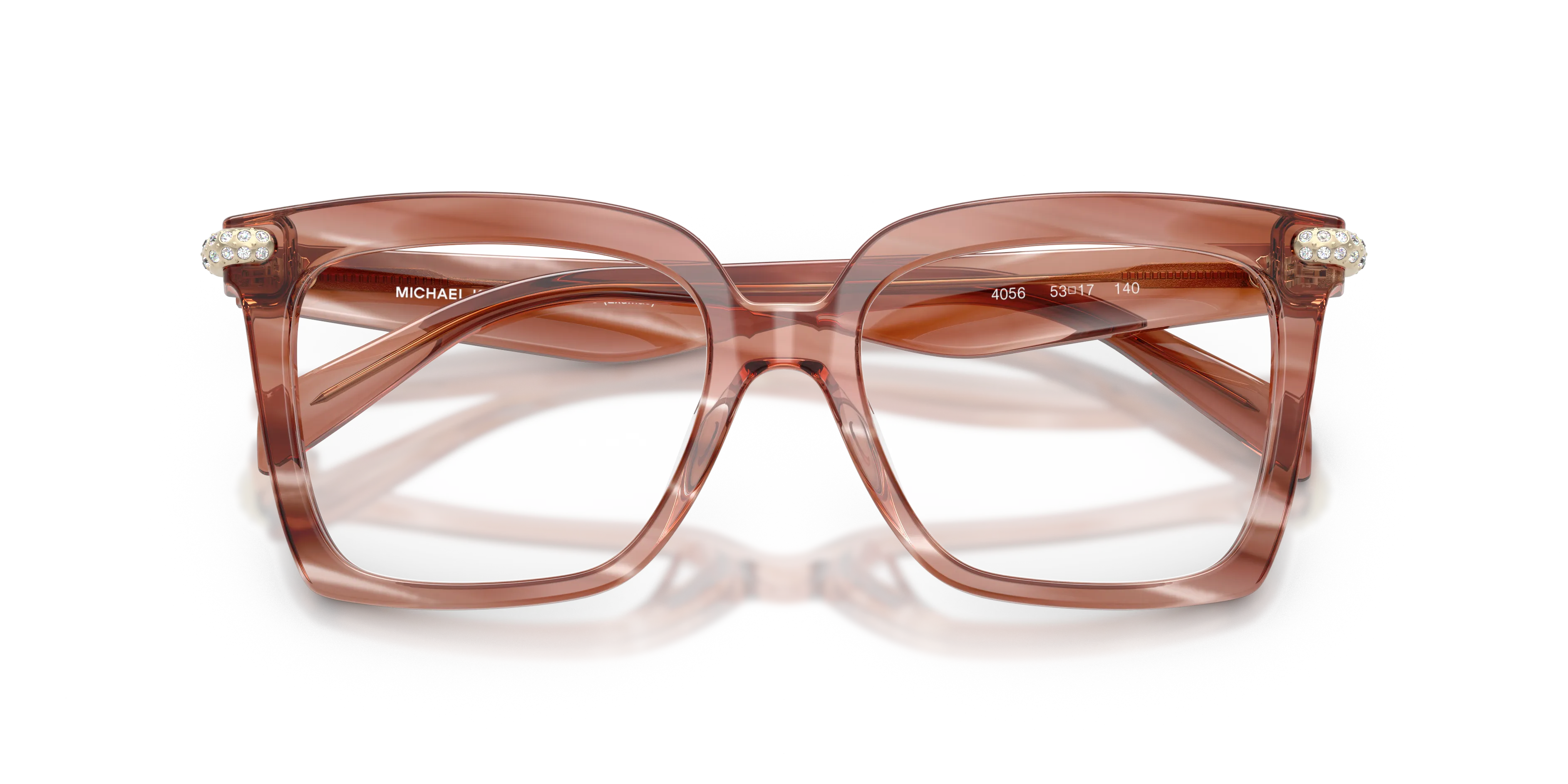 Michael Kors MK4191BU EXUMAS 4056 Montature da vista Acetato Rosa Trasparente Squadrata Normale - immagine 2