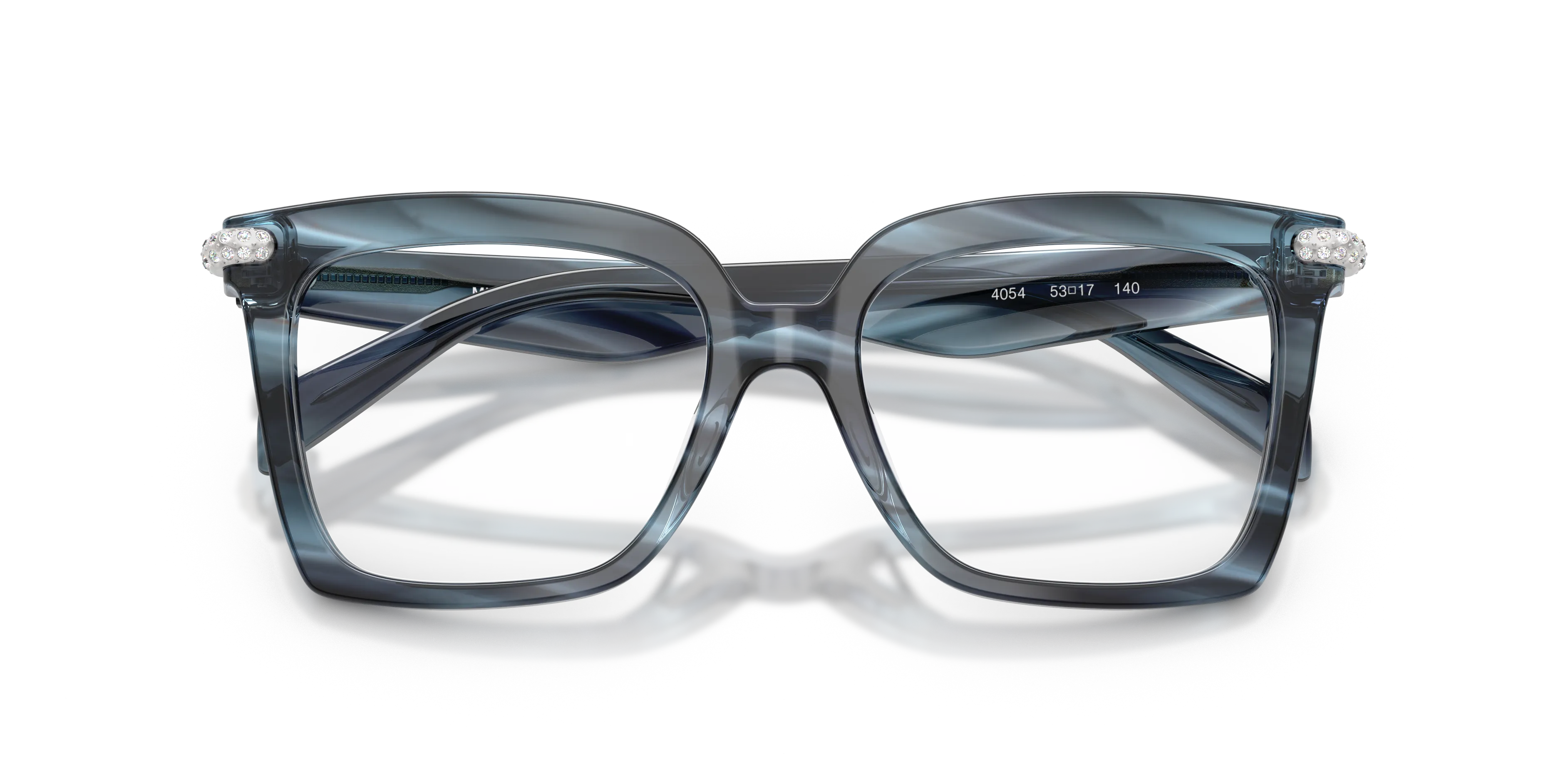 Michael Kors MK4191BU EXUMAS 4054 Montature da vista Acetato Blu Trasparente Squadrata Normale - immagine 2
