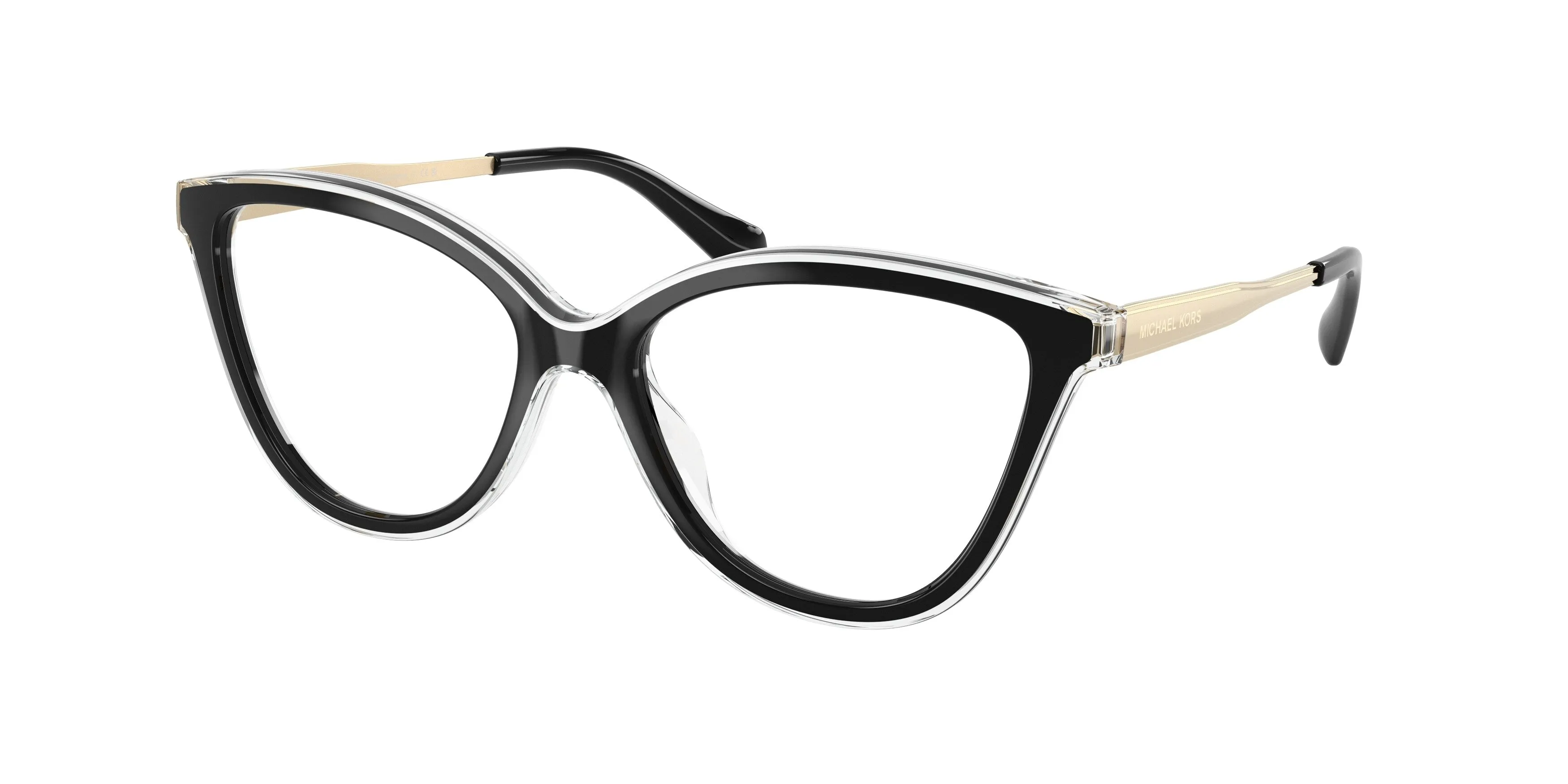 Michael Kors MK4190U COSTA BRAVA 3005 Montature da vista Iniettato Nero Trasparente Cat Eye Normale - immagine 1