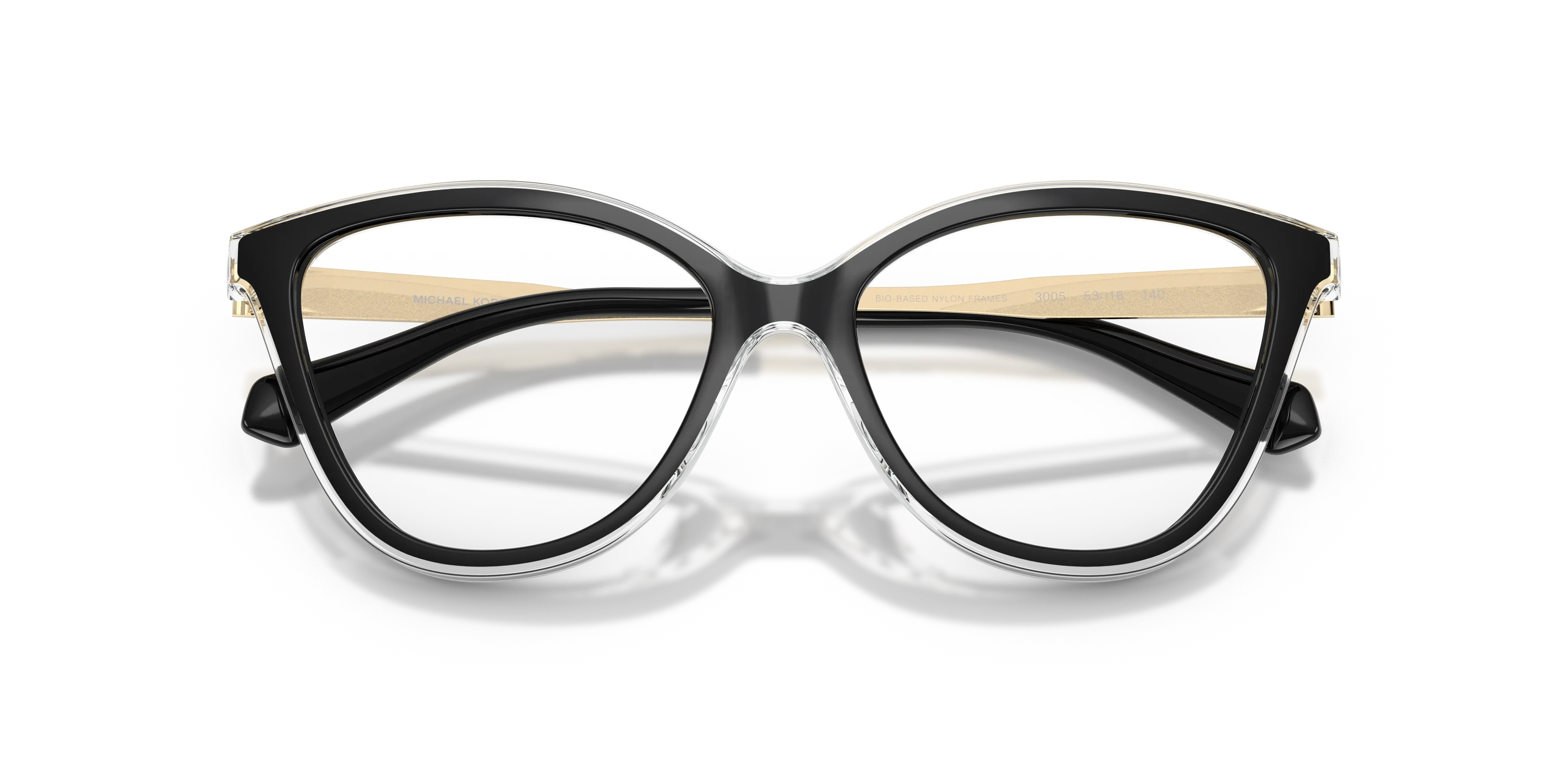 Michael Kors MK4190U COSTA BRAVA 3005 Montature da vista Iniettato Nero Trasparente Cat Eye Normale - immagine 2