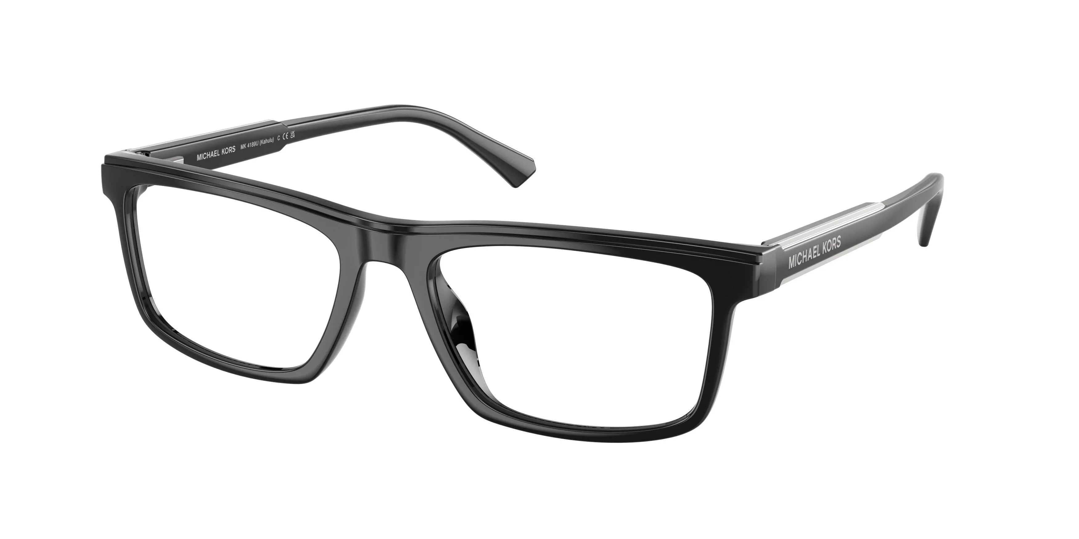 Michael Kors MK4189U KAHULU 3005 Montature da vista Iniettato Nero Trasparente Squadrata Normale - immagine 1