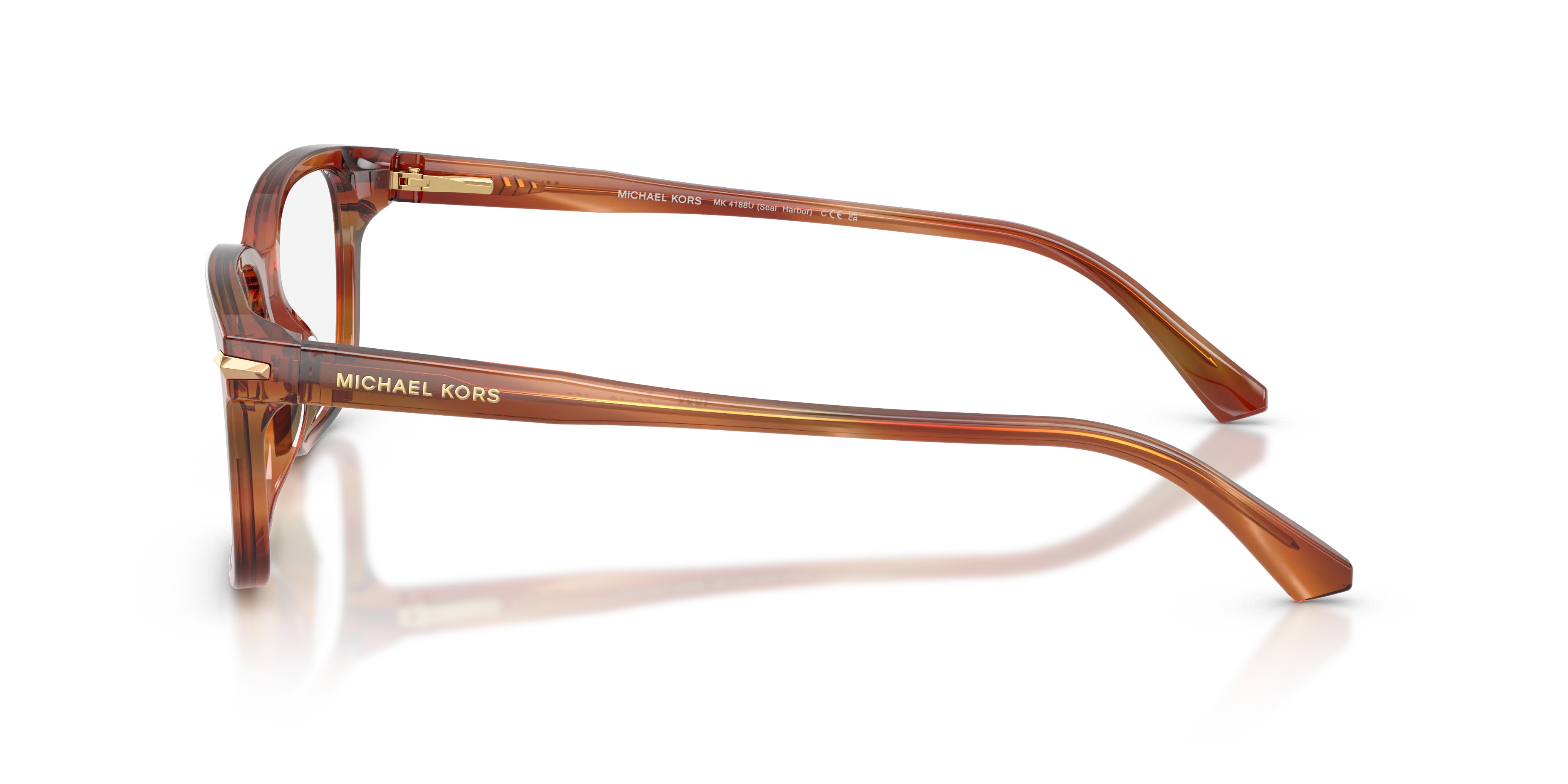 Michael Kors MK4188U SEAL HARBOR 4039 Montature da vista Acetato Marrone Trasparente Squadrata Normale - immagine 4