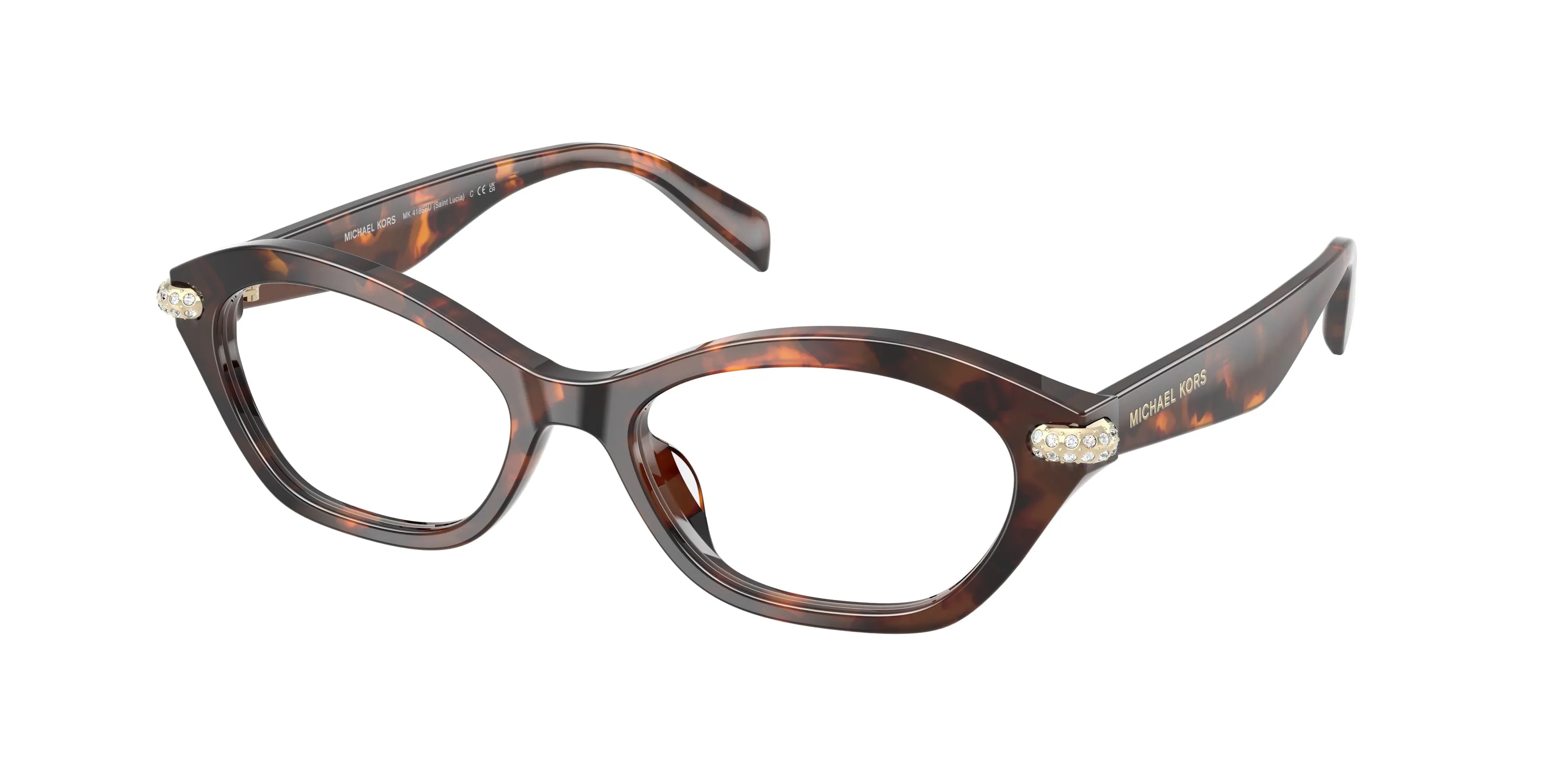 Michael Kors MK4186BU SAINT LUCIA 4031 Montature da vista Acetato Tartaruga Trasparente Rotonda Normale - immagine 1
