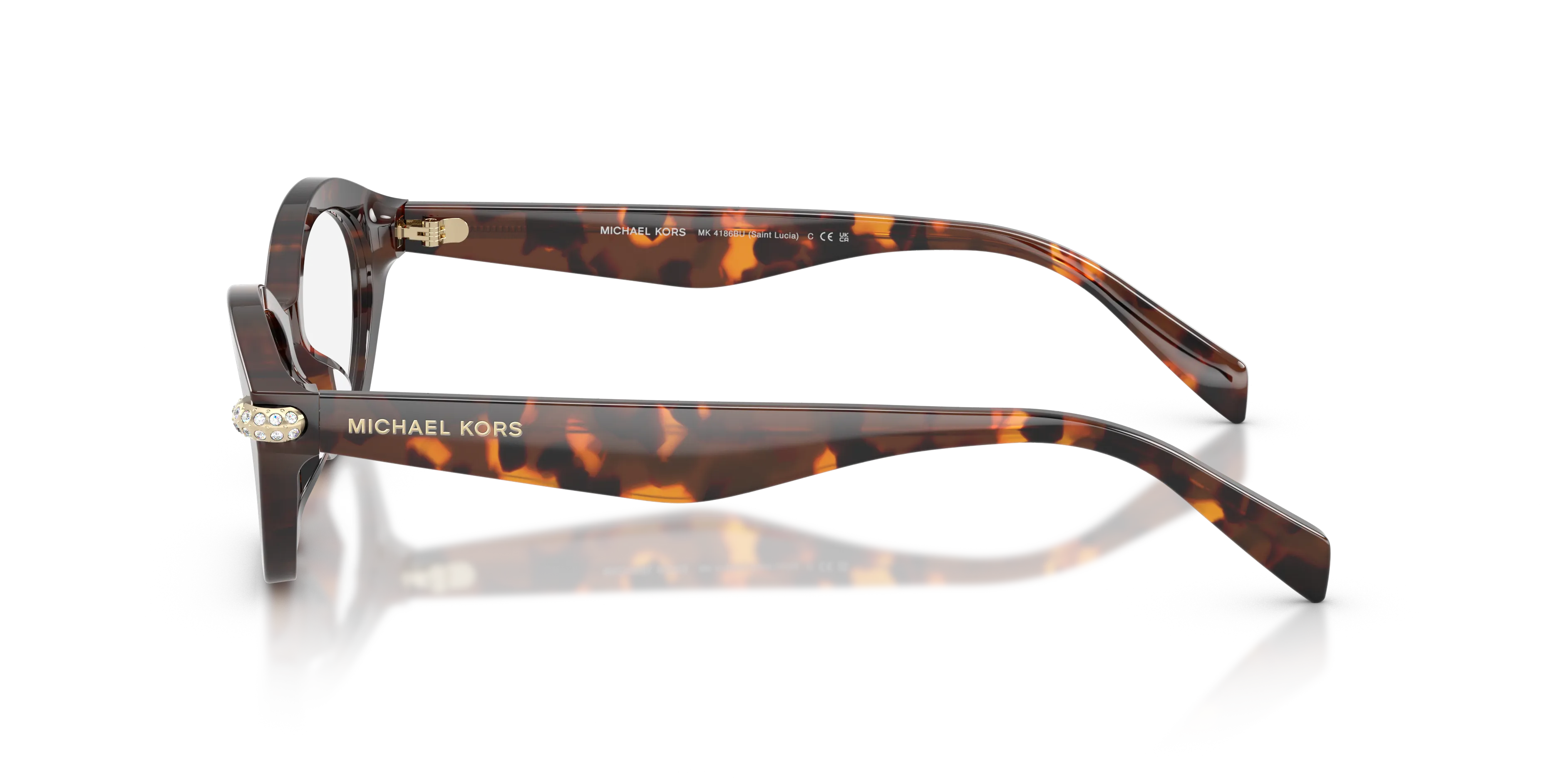 Michael Kors MK4186BU SAINT LUCIA 4031 Montature da vista Acetato Tartaruga Trasparente Rotonda Normale - immagine 4