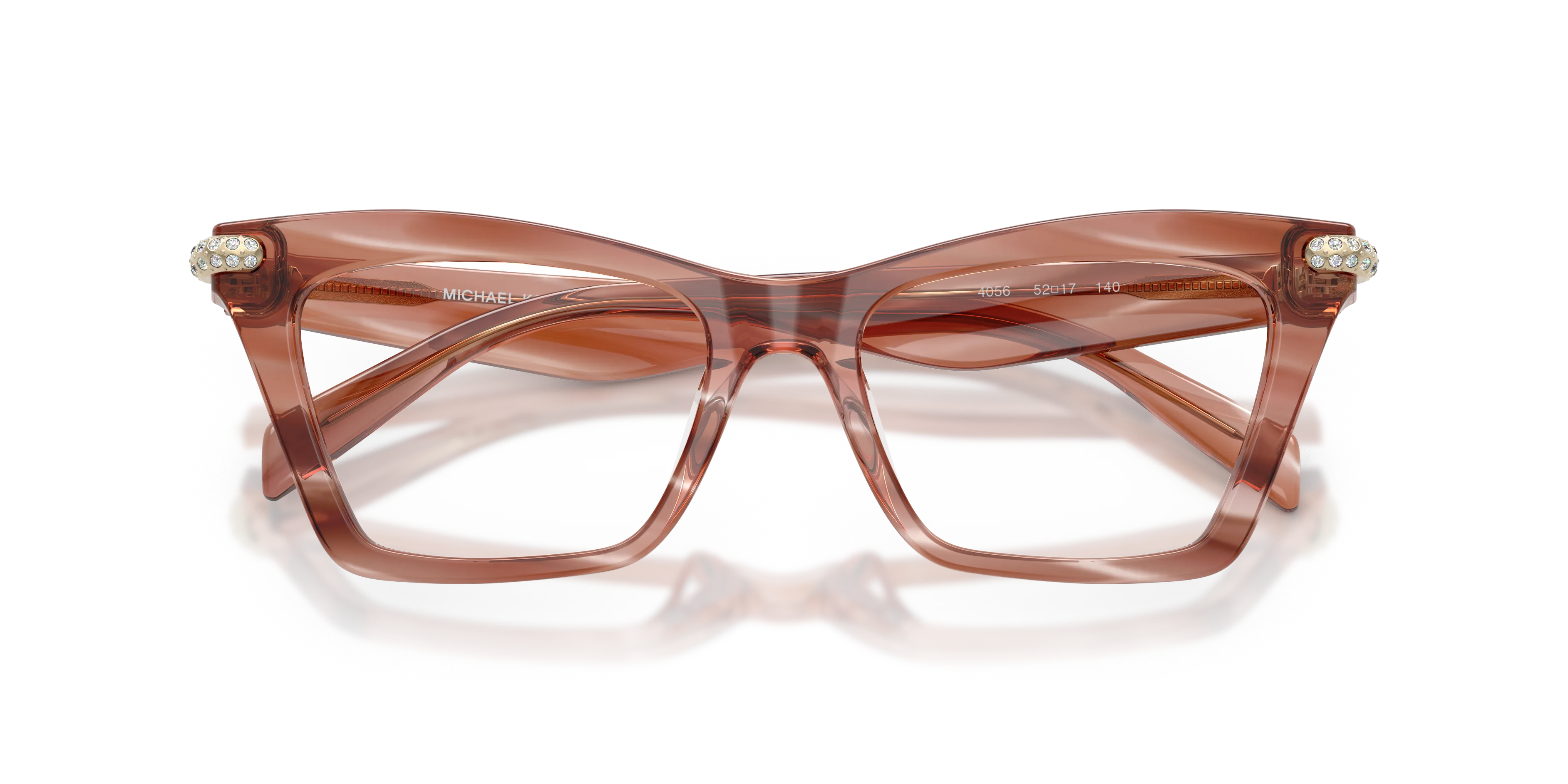 Michael Kors MK4185BU JAMAICA 4056 Montature da vista Acetato Rosa Trasparente Cat Eye Normale - immagine 2