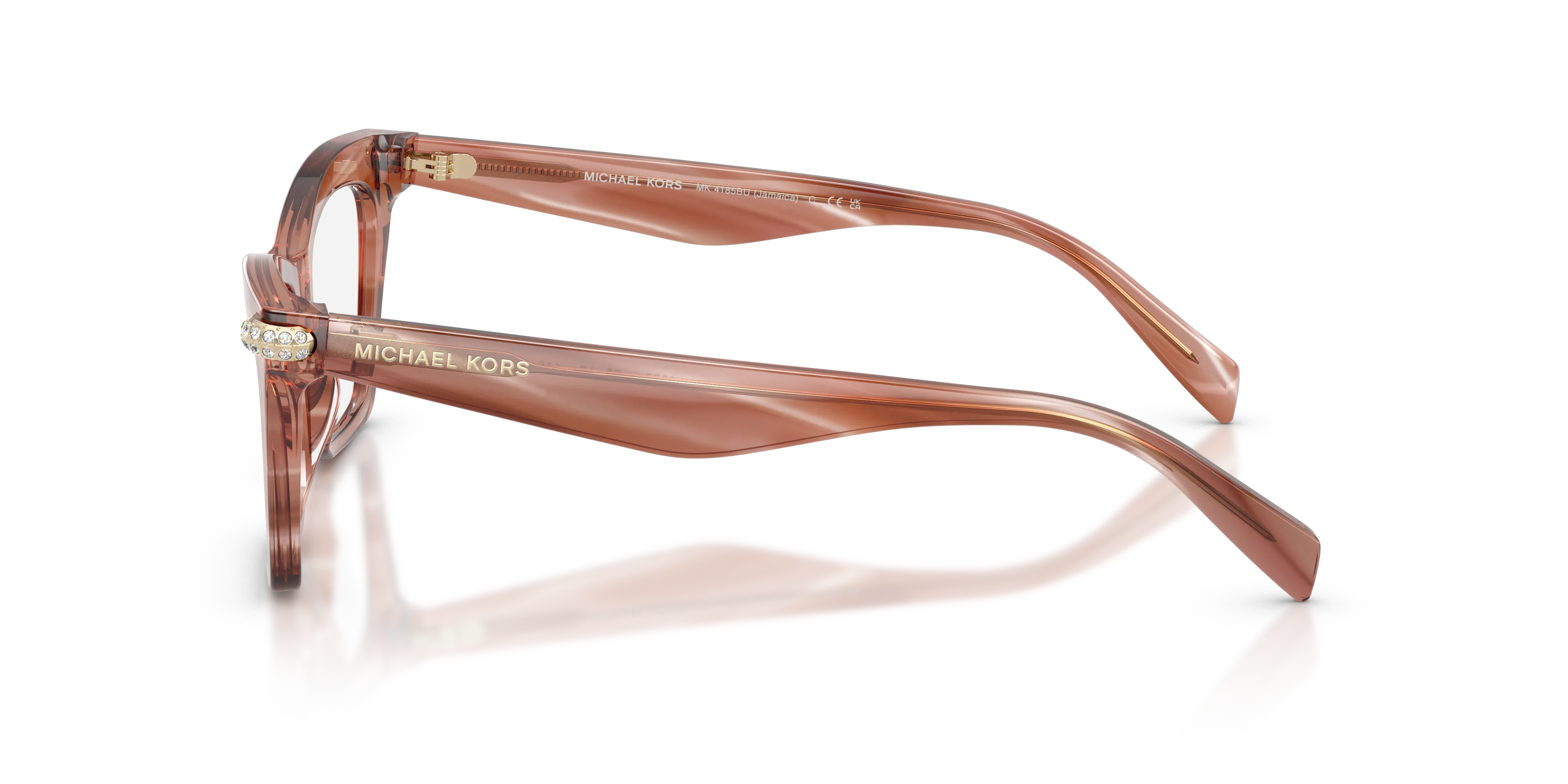 Michael Kors MK4185BU JAMAICA 4056 Montature da vista Acetato Rosa Trasparente Cat Eye Normale - immagine 4