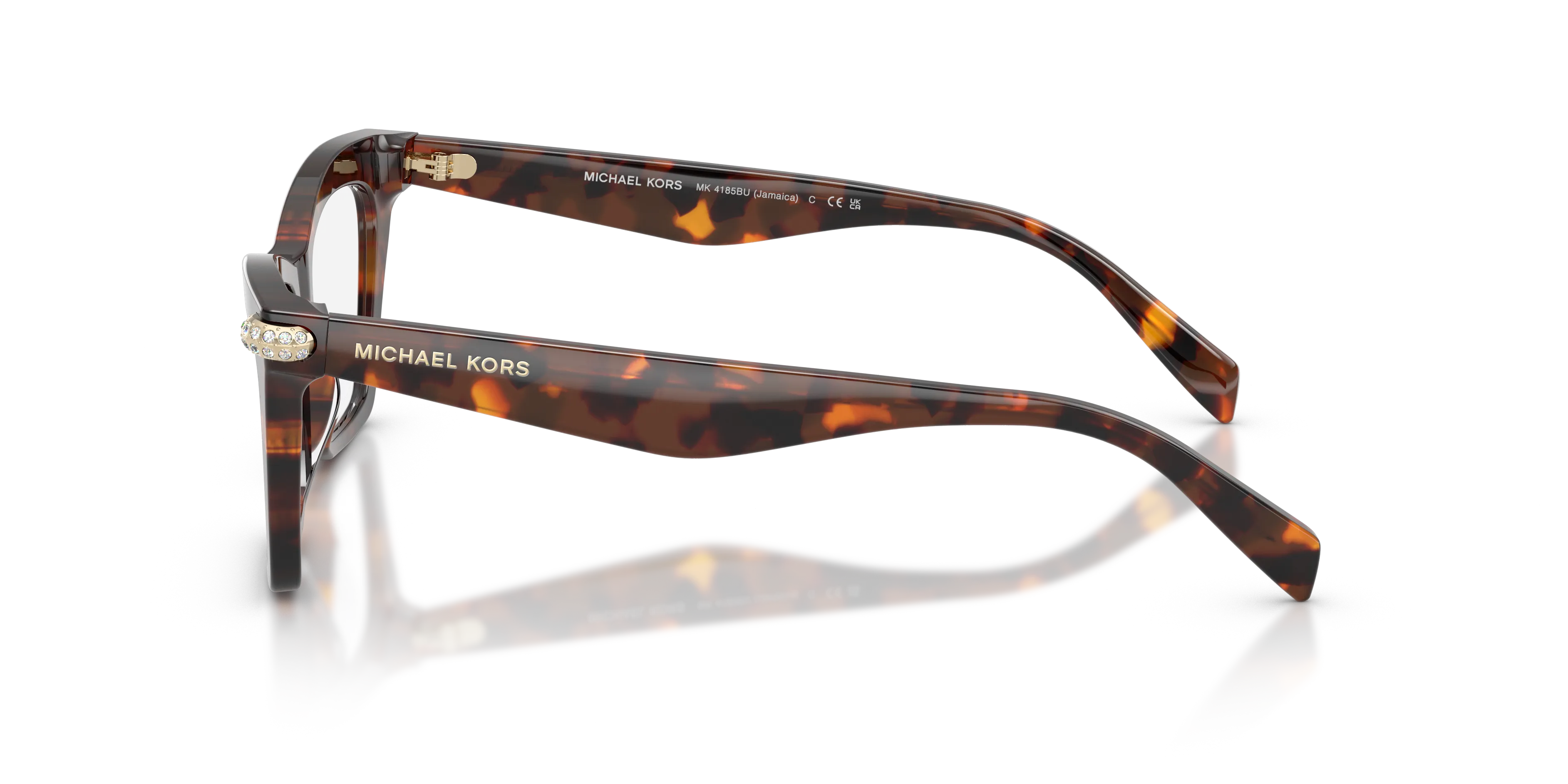 Michael Kors MK4185BU JAMAICA 4031 Montature da vista Acetato Tartaruga Trasparente Cat Eye Normale - immagine 4