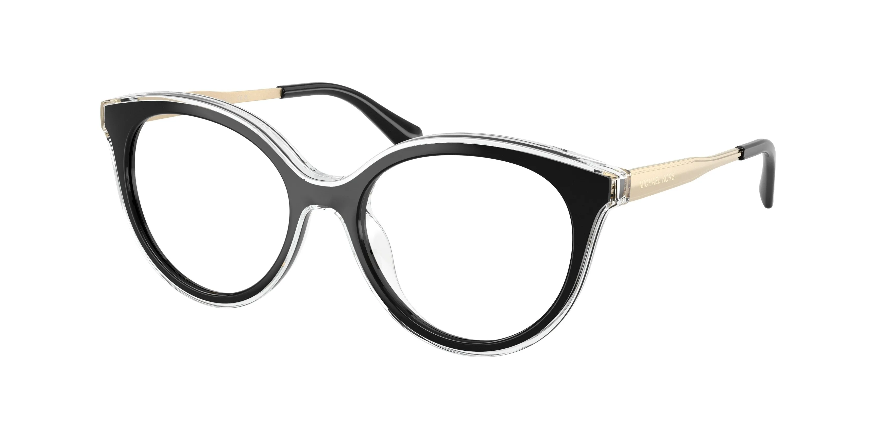 Michael Kors MK4184U SITGES 3005 Montature da vista Iniettato Nero Trasparente Rotonda Normale - immagine 1