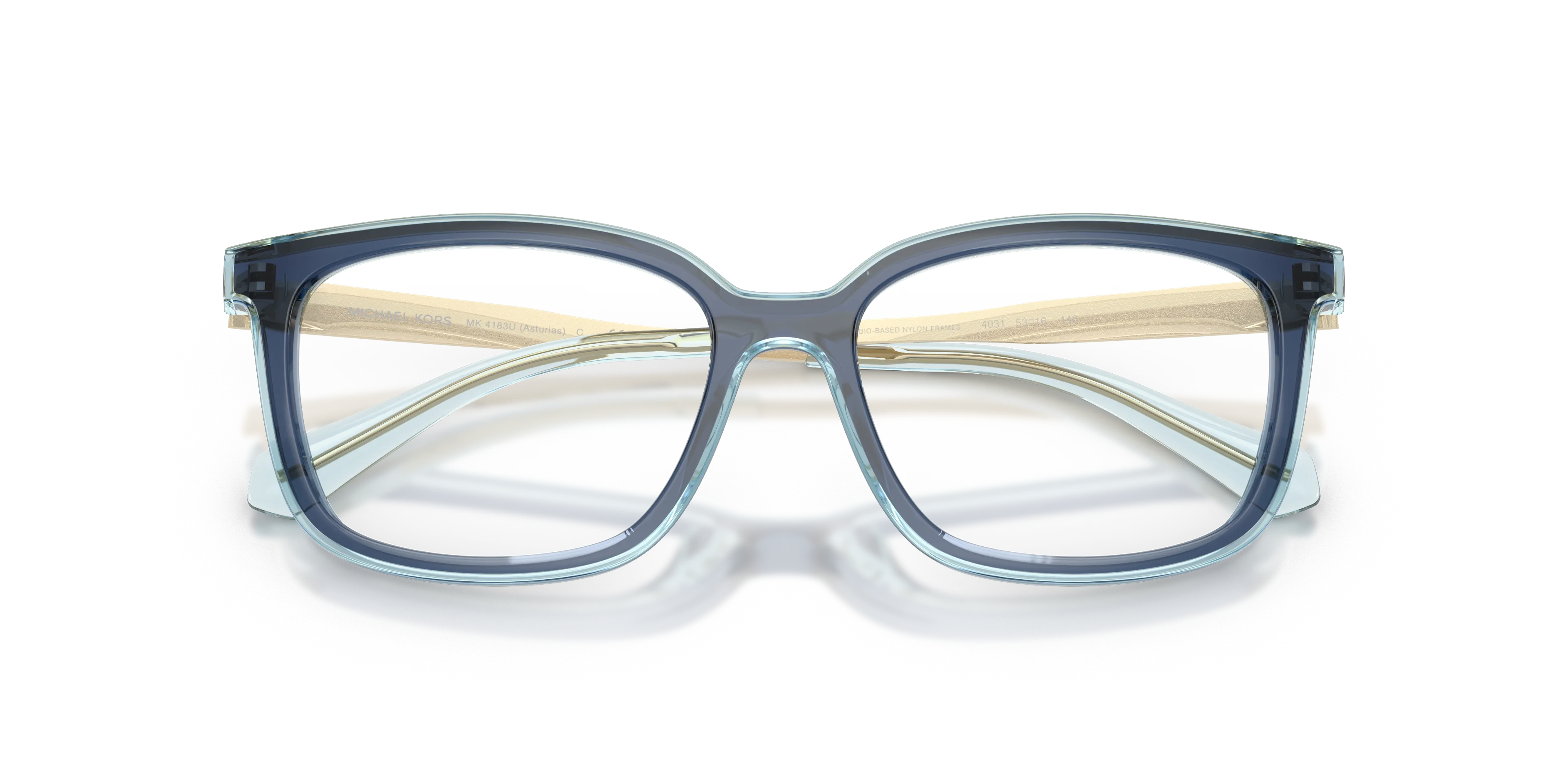 Michael Kors MK4183U ASTURIAS 4031 Montature da vista Iniettato Blu Trasparente Squadrata Normale - immagine 2