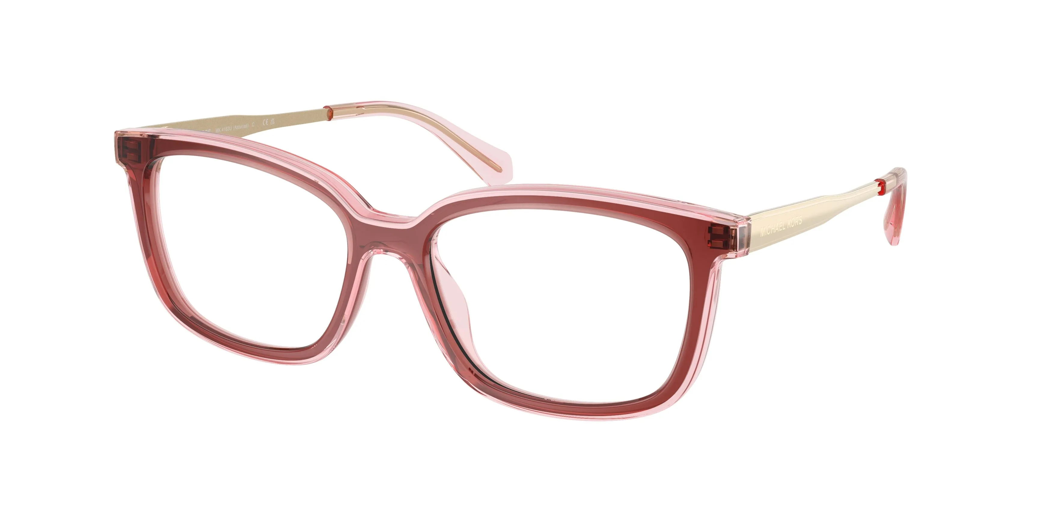 Michael Kors MK4183U ASTURIAS 3913 Montature da vista Iniettato Marrone Trasparente Squadrata Normale - immagine 1