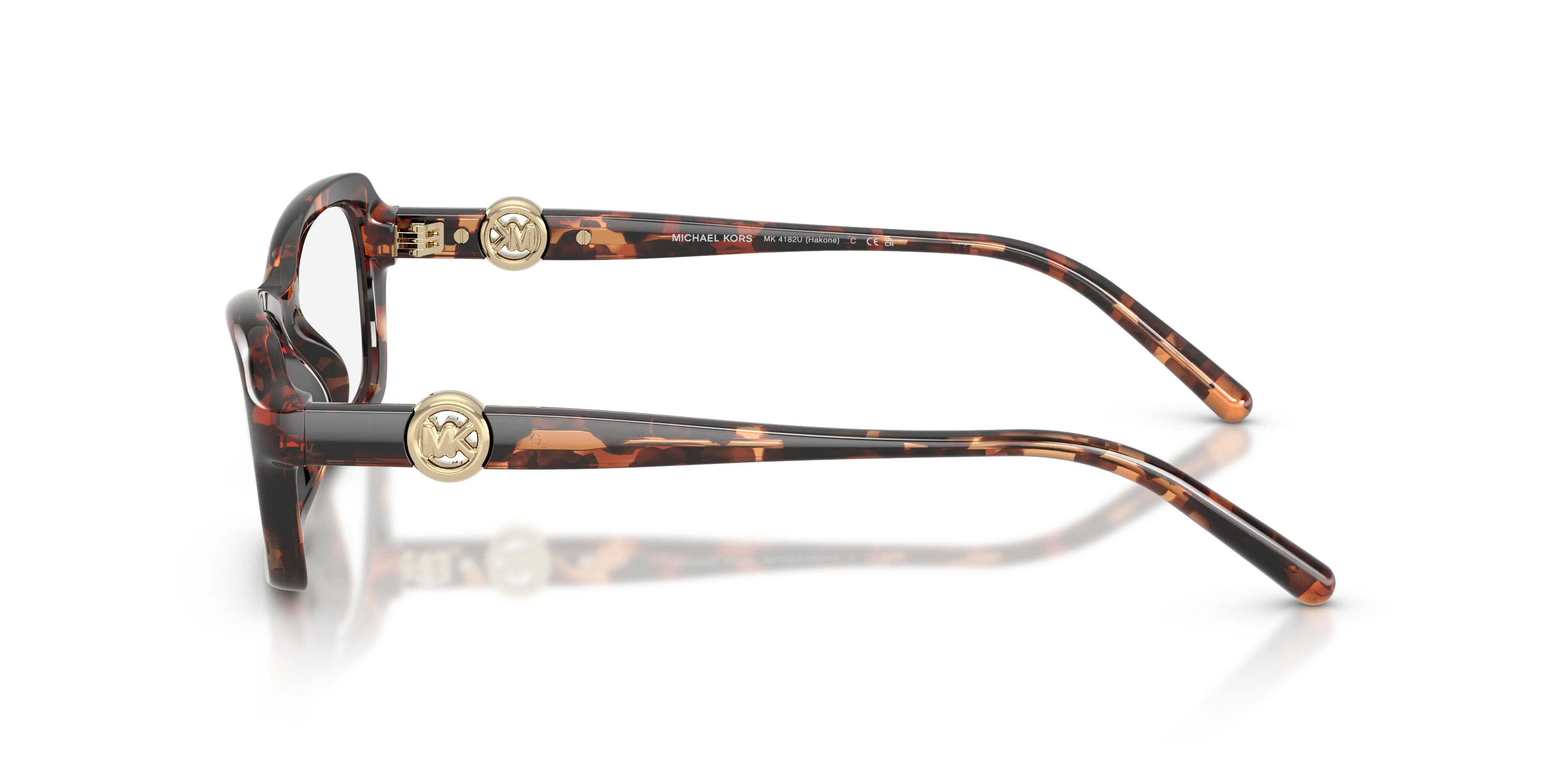 Michael Kors MK4182U HAKONE 4031 Montature da vista Iniettato Tartaruga Trasparente Rotonda Normale - immagine 4
