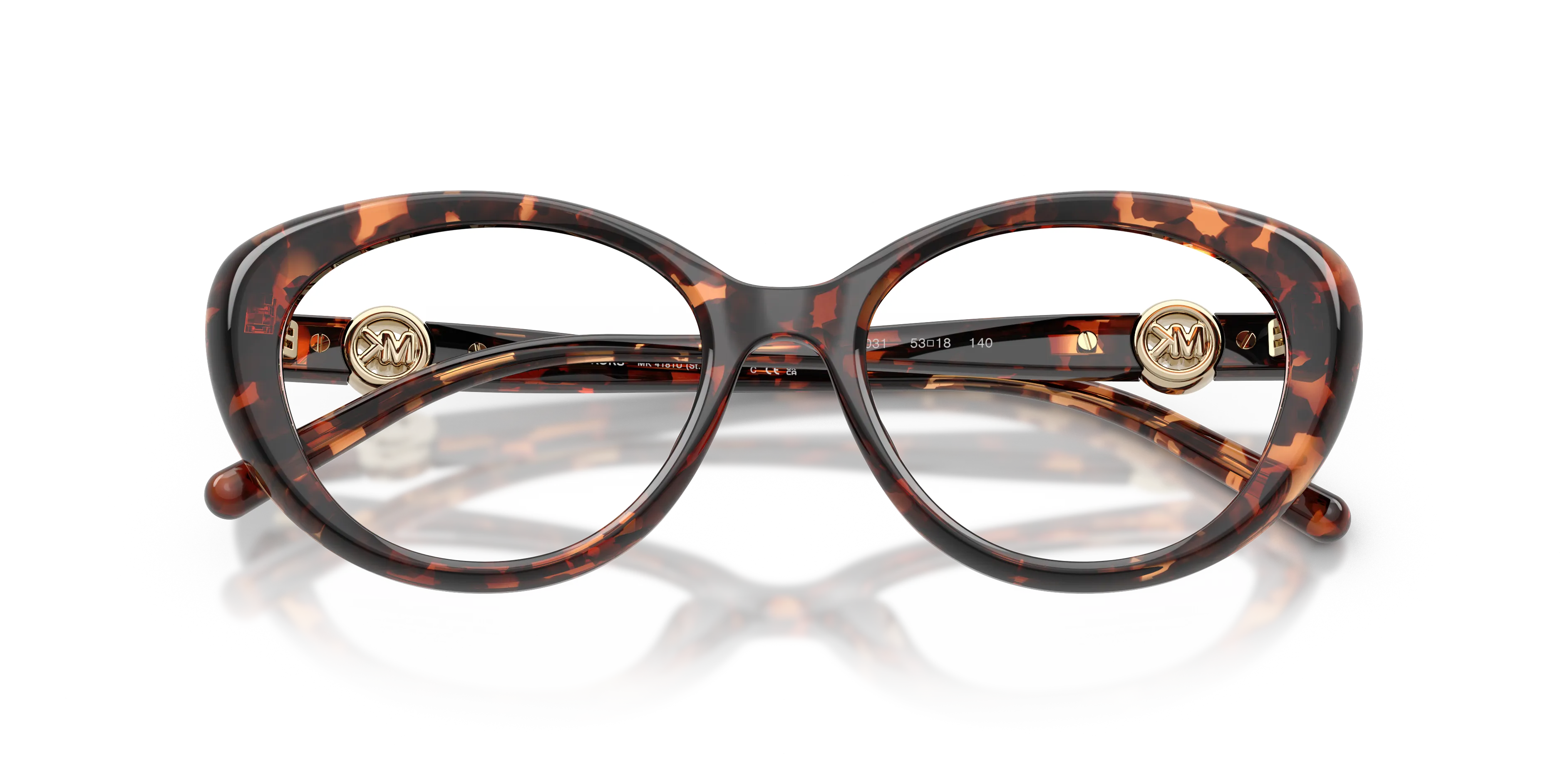 Michael Kors MK4181U ST. THOMAS 4031 Montature da vista Iniettato Tartaruga Trasparente Rotonda Normale - immagine 2