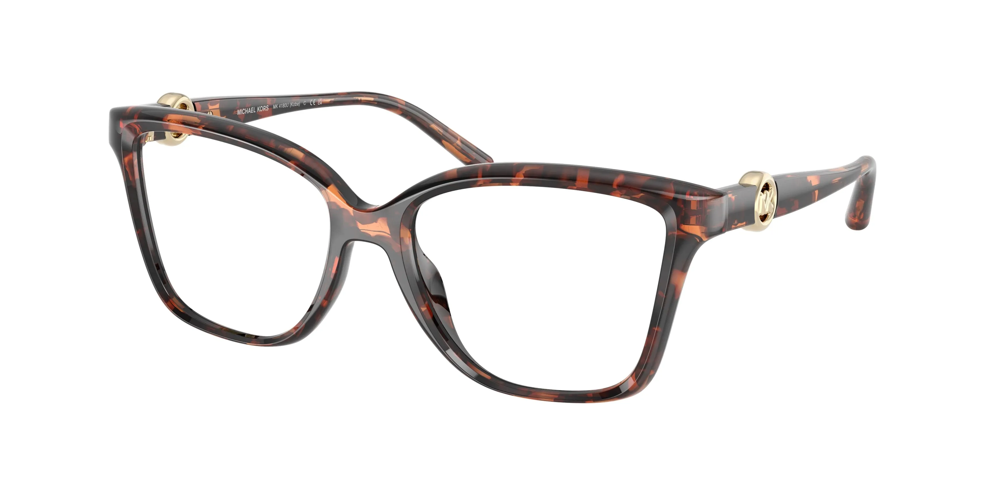 Michael Kors MK4180U KOBE 4031 Montature da vista Iniettato Tartaruga Trasparente Squadrata Normale - immagine 1