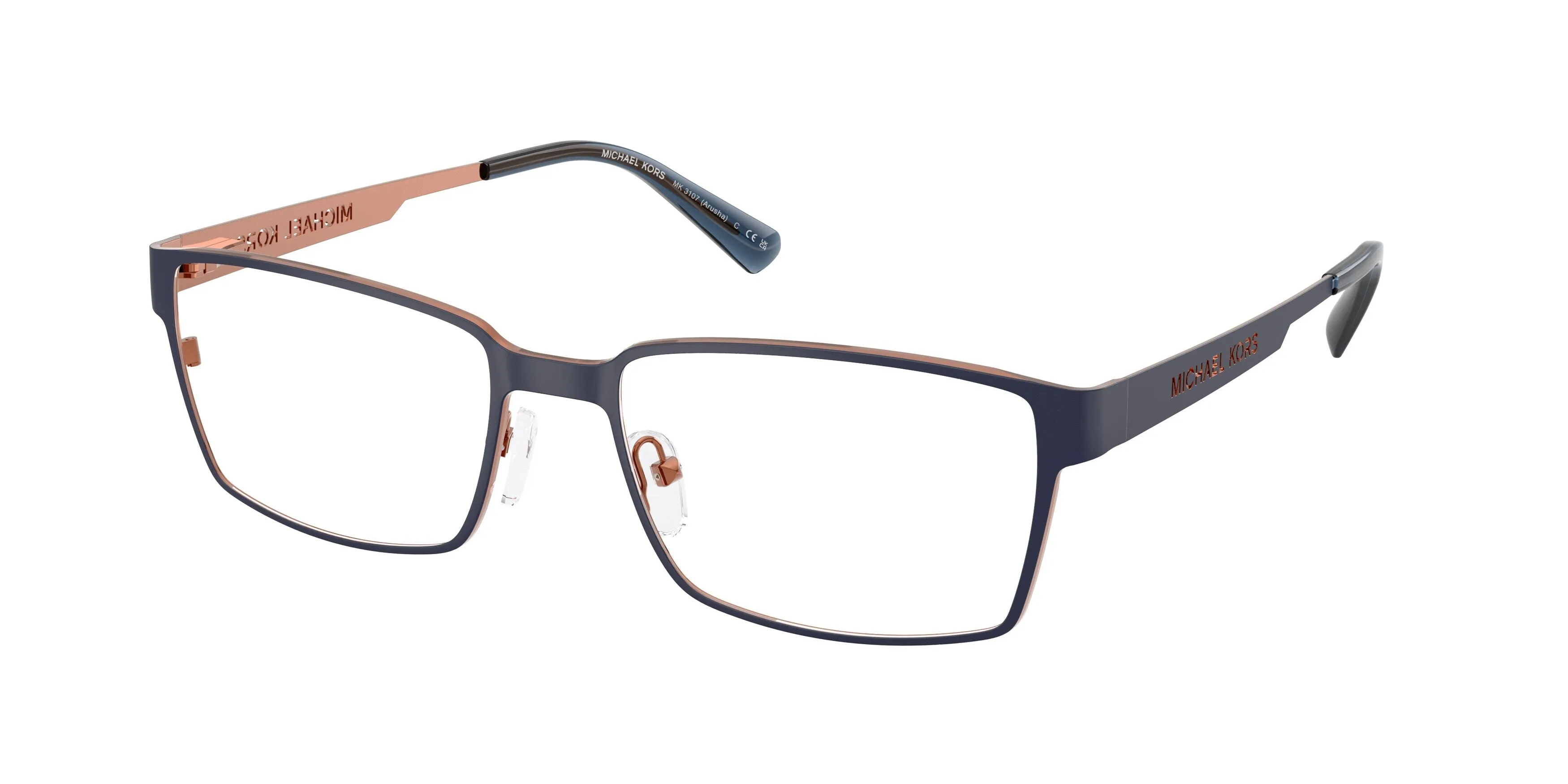 Michael Kors MK3107 ARUSHA 1207 Montature da vista Metallo Blu Trasparente Squadrata Normale - immagine 1