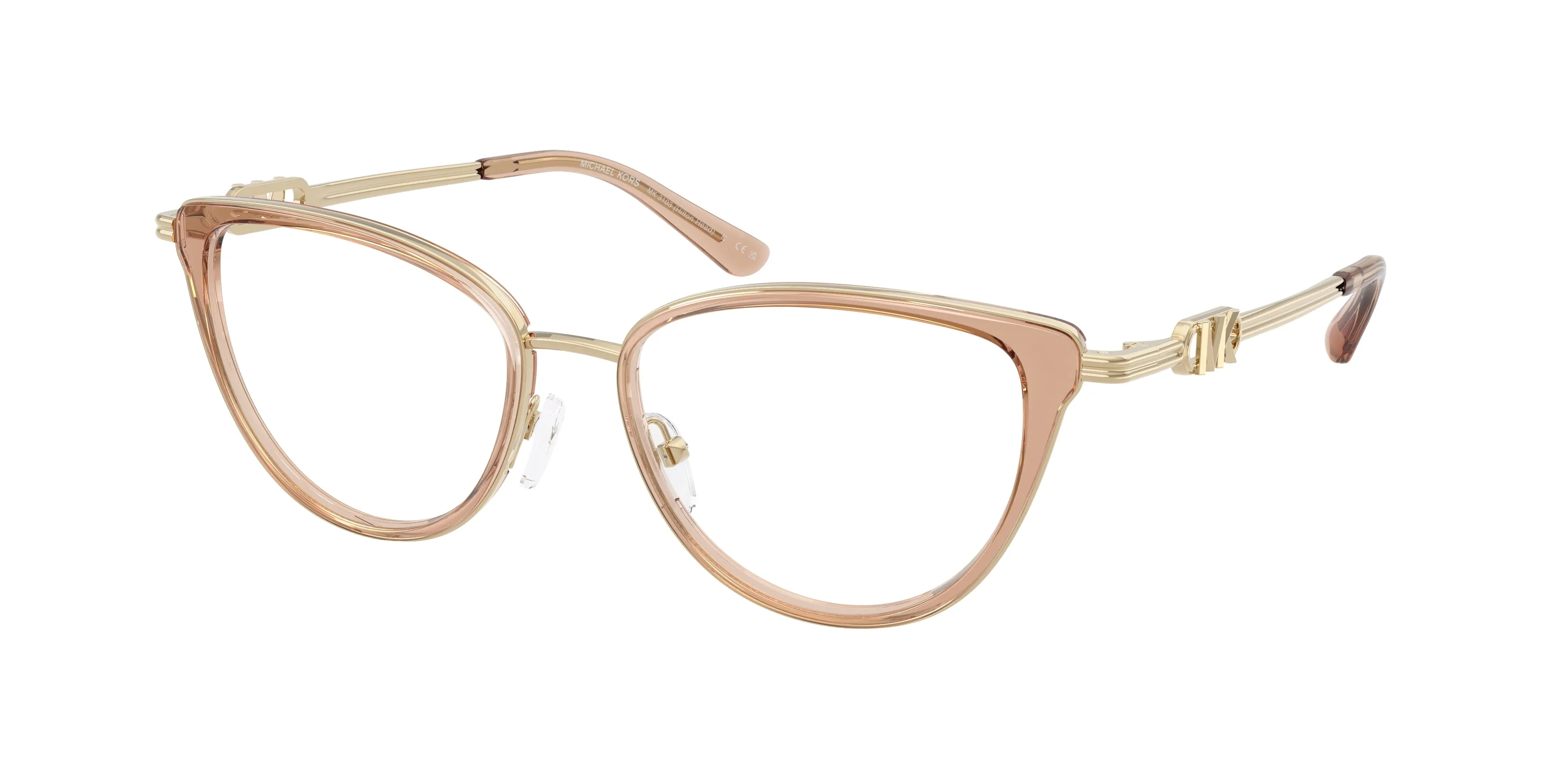 Michael Kors MK3103 HILTON HEAD 4051 Montature da vista Metallo Marrone Trasparente Cat Eye Normale - immagine 1