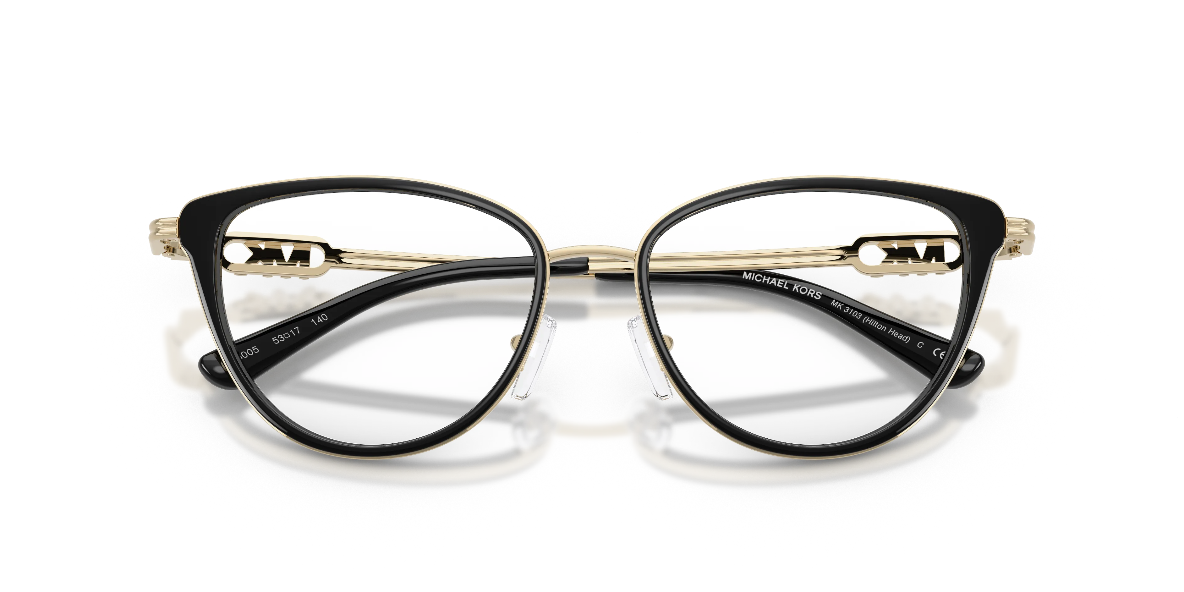 Michael Kors MK3103 HILTON HEAD 3005 Montature da vista Metallo Nero Trasparente Cat Eye Normale - immagine 2