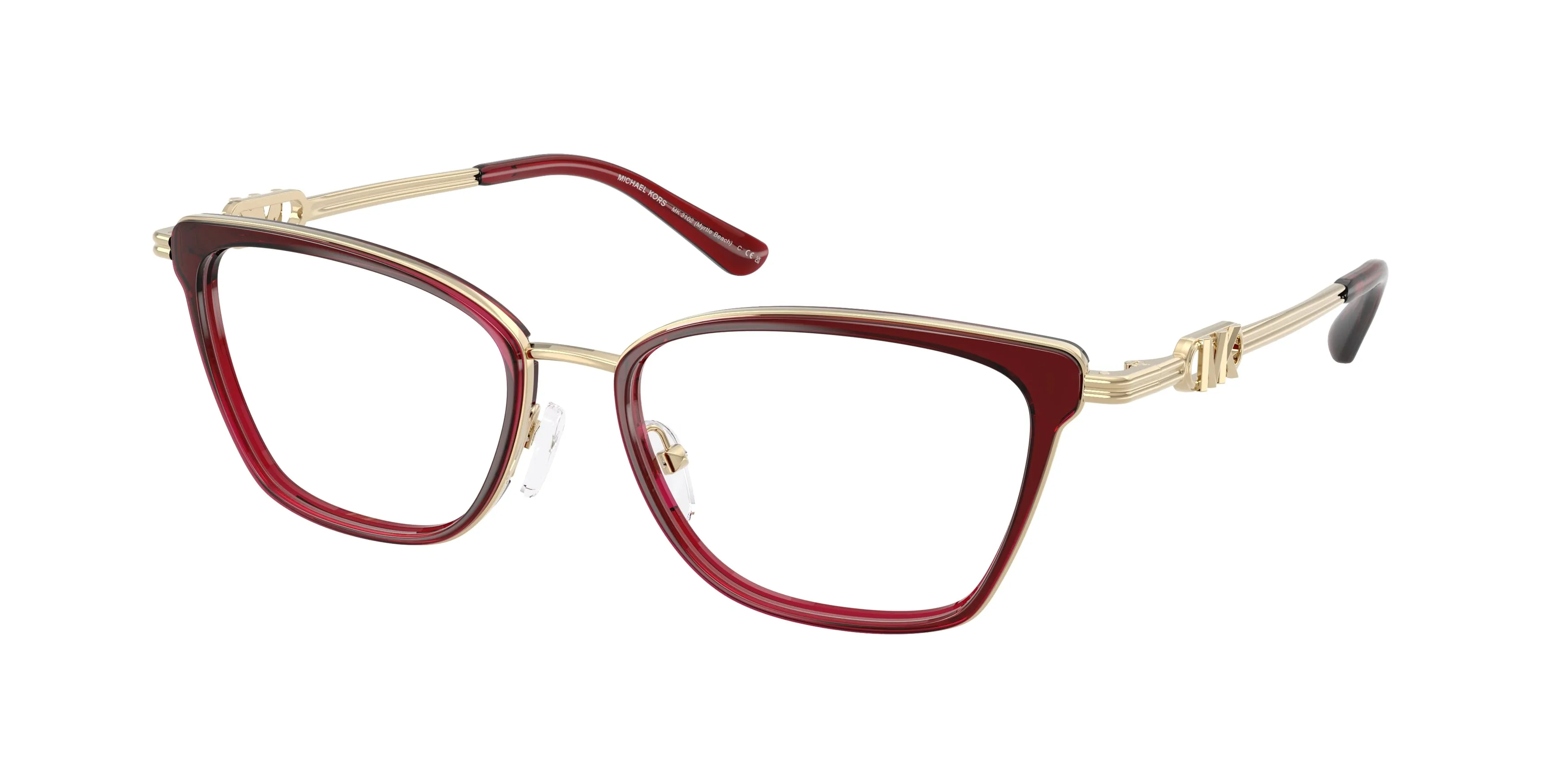 Michael Kors MK3102 MYRTLE BEACH 3949 Montature da vista Metallo Marrone Trasparente Squadrata Normale - immagine 1