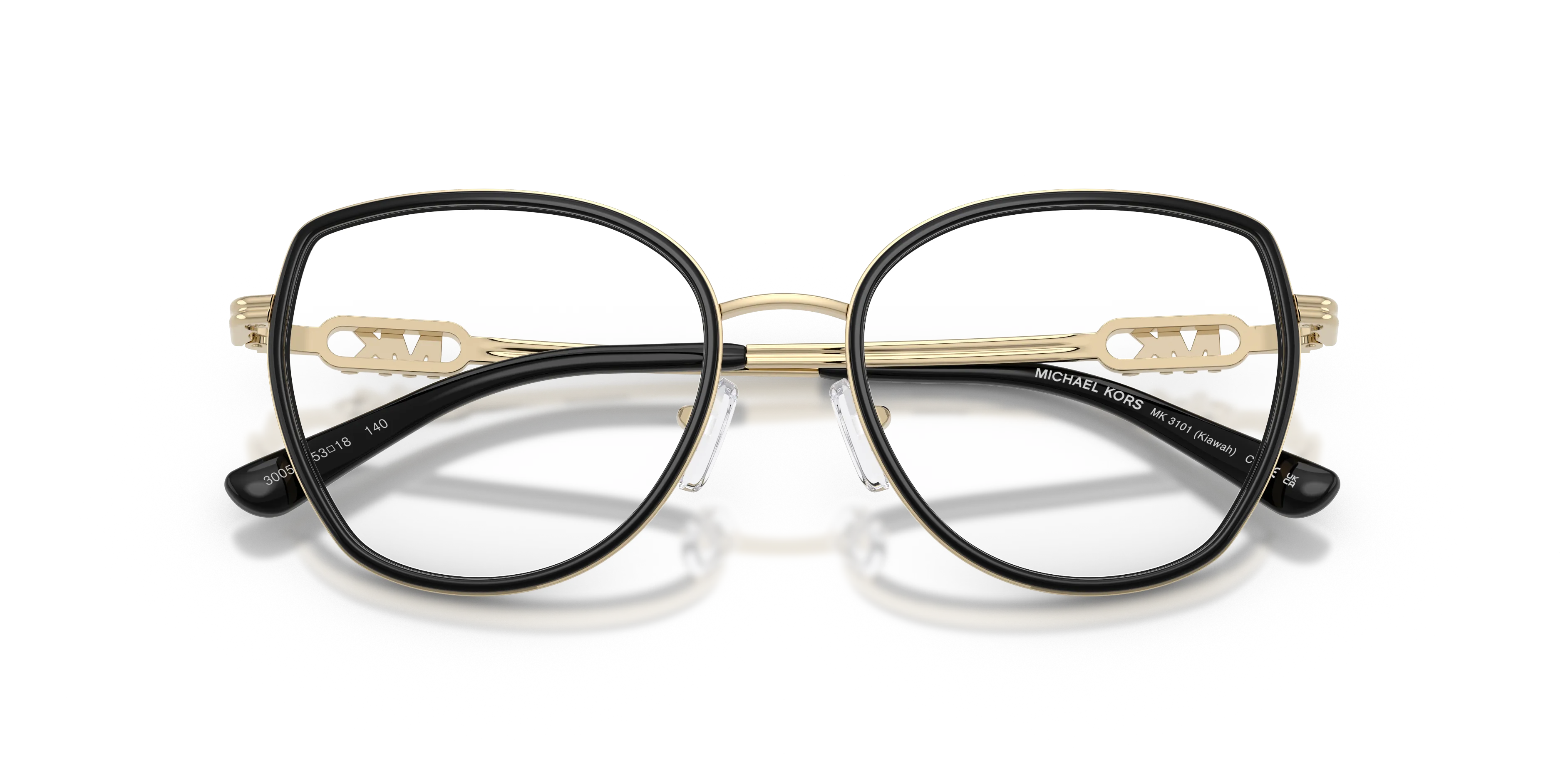 Michael Kors MK3101 KIAWAH 3005 Montature da vista Metallo Nero Trasparente Rotonda Normale - immagine 2