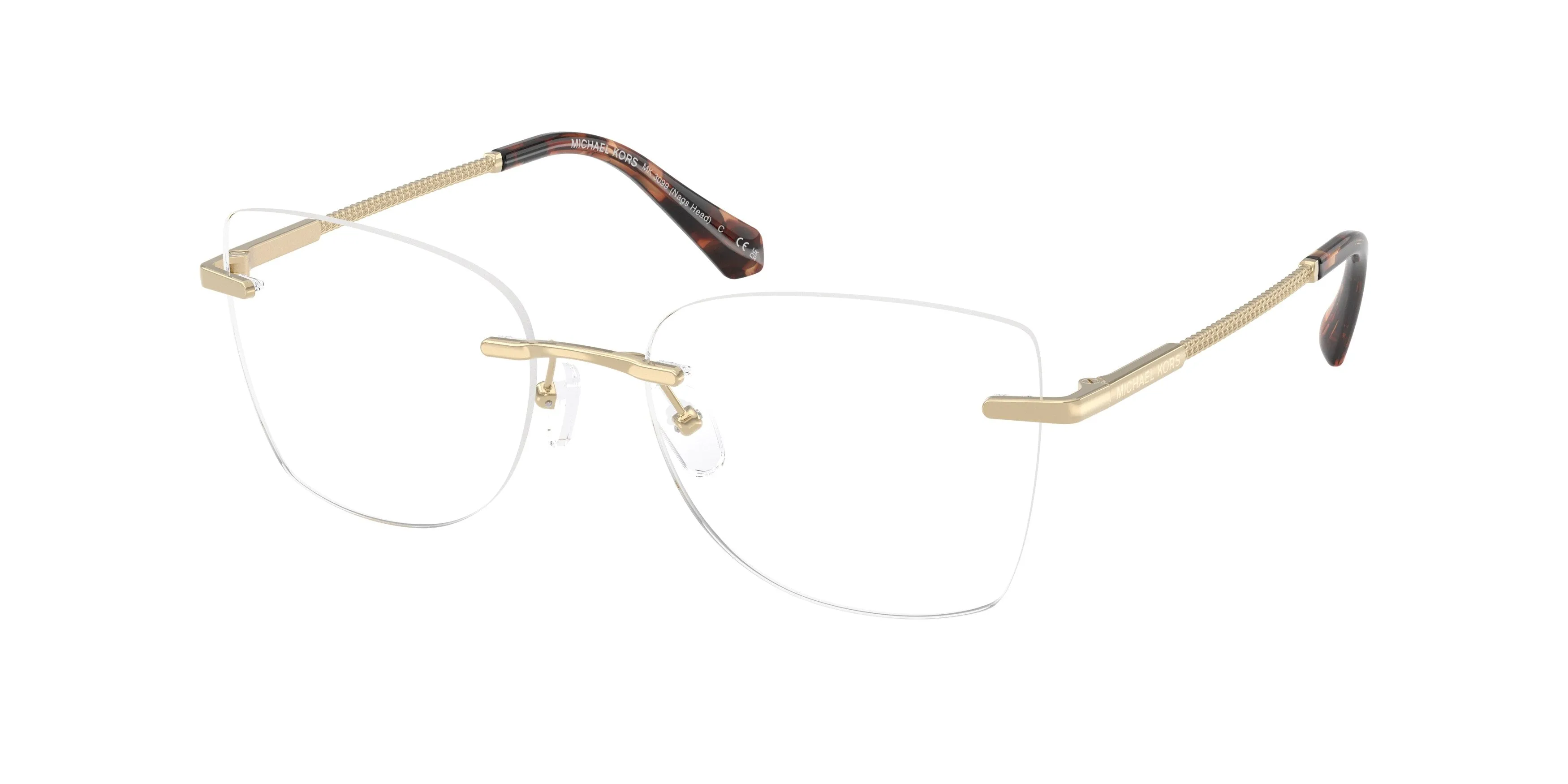 Michael Kors MK3099 NAGS HEAD 1014 Montature da vista Metallo Oro Trasparente Squadrata Normale - immagine 1