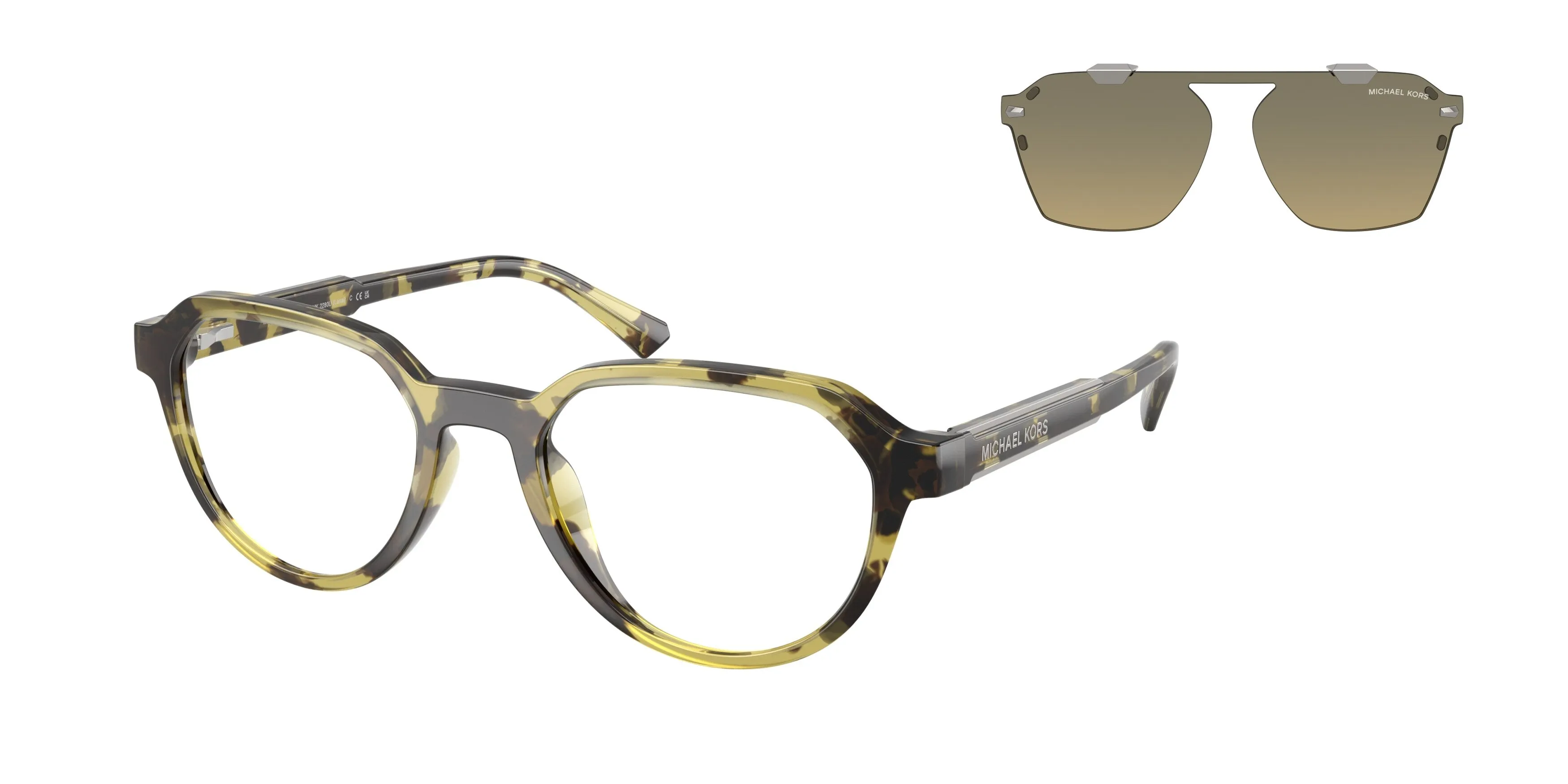 Michael Kors MK2280U LANAI 4029L0 Occhiali da sole Iniettato Verde Verde Geometrica Normale Sfumato - immagine 1