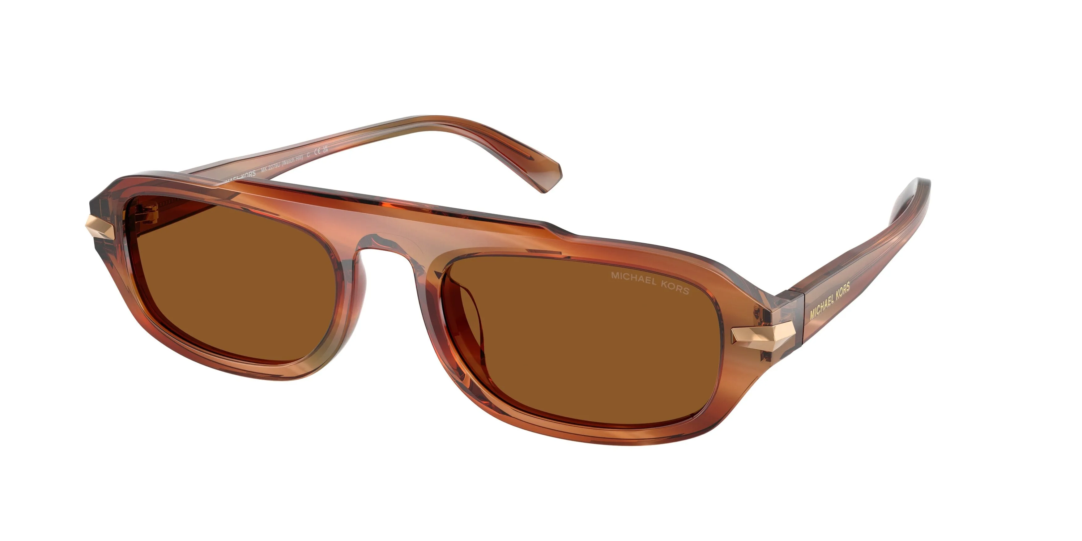 Michael Kors MK2279U WATCH HILL 403973 Occhiali da sole Acetato Marrone Marrone Rotonda Normale - immagine 1